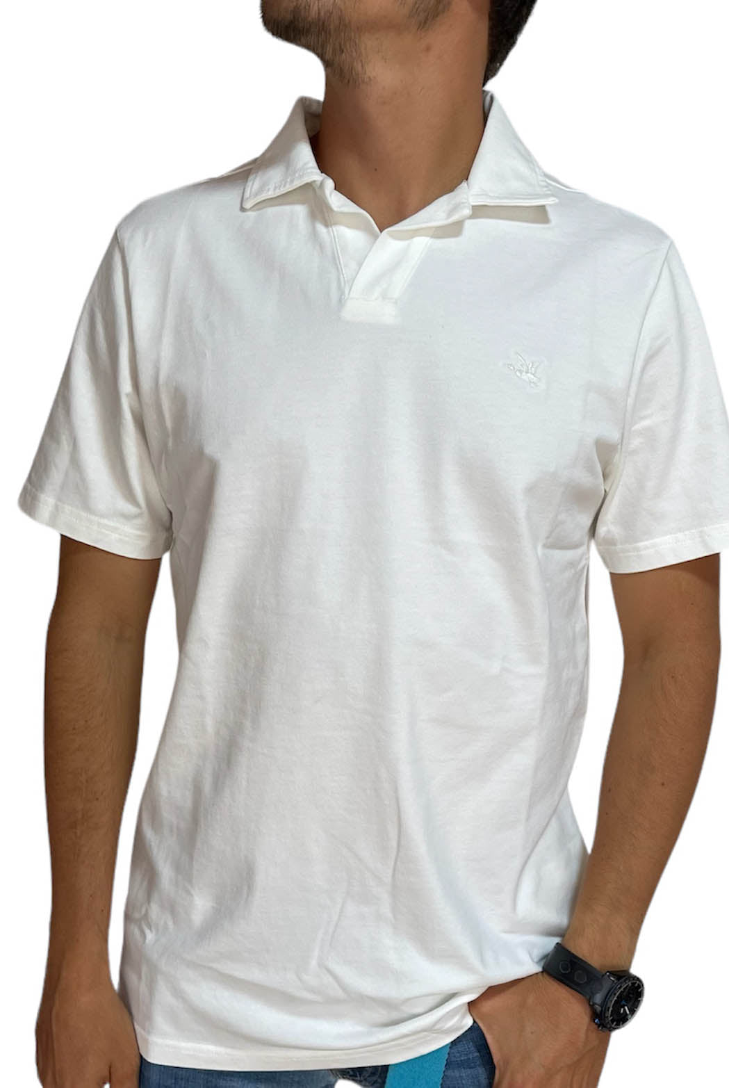 Camiseta Tipo Polo Chevignon Color Crema