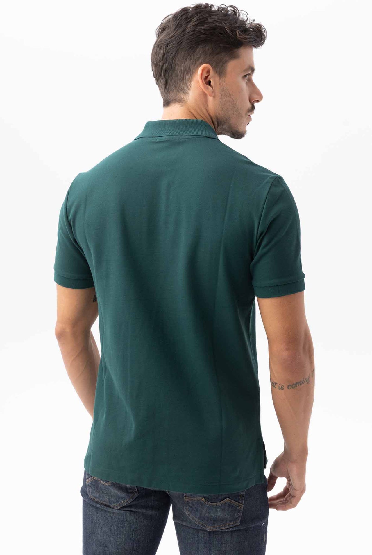 Camiseta Tipo Polo Chevignon Ajuste Clásico Manga Corta, Cuello Tejido Tono Verde