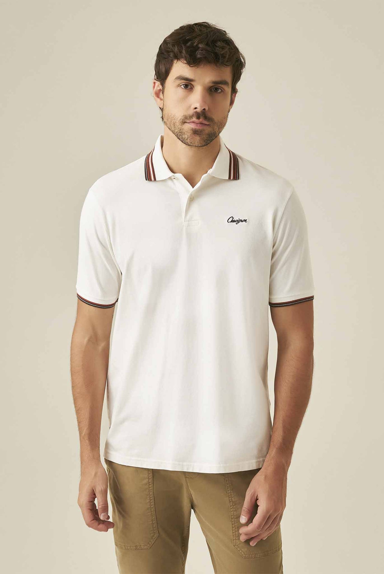 Camiseta Tipo Polo Chevignon Crudo 063-601H016