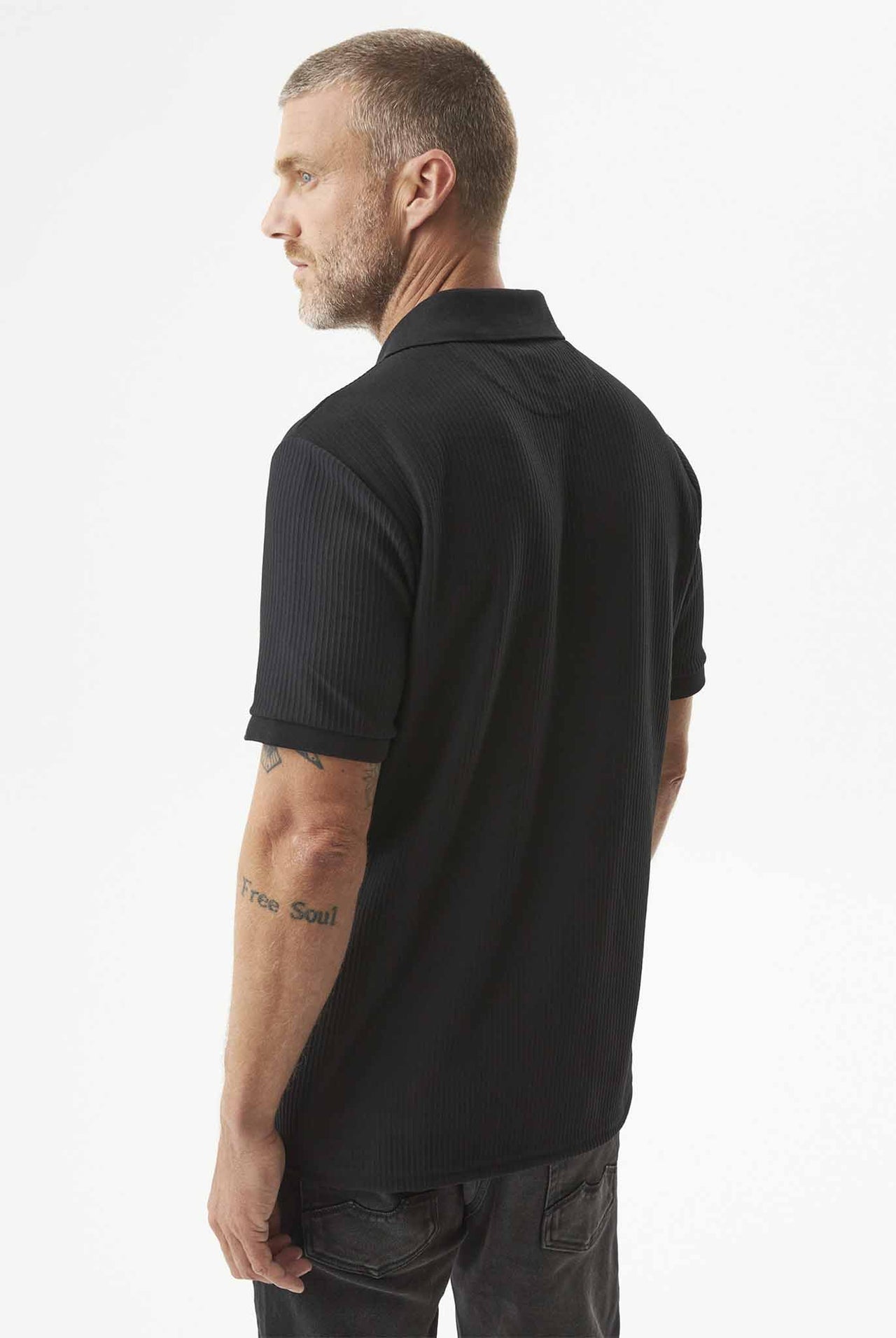Camiseta Tipo Polo Chevignon De Textura Negro 063-609G017