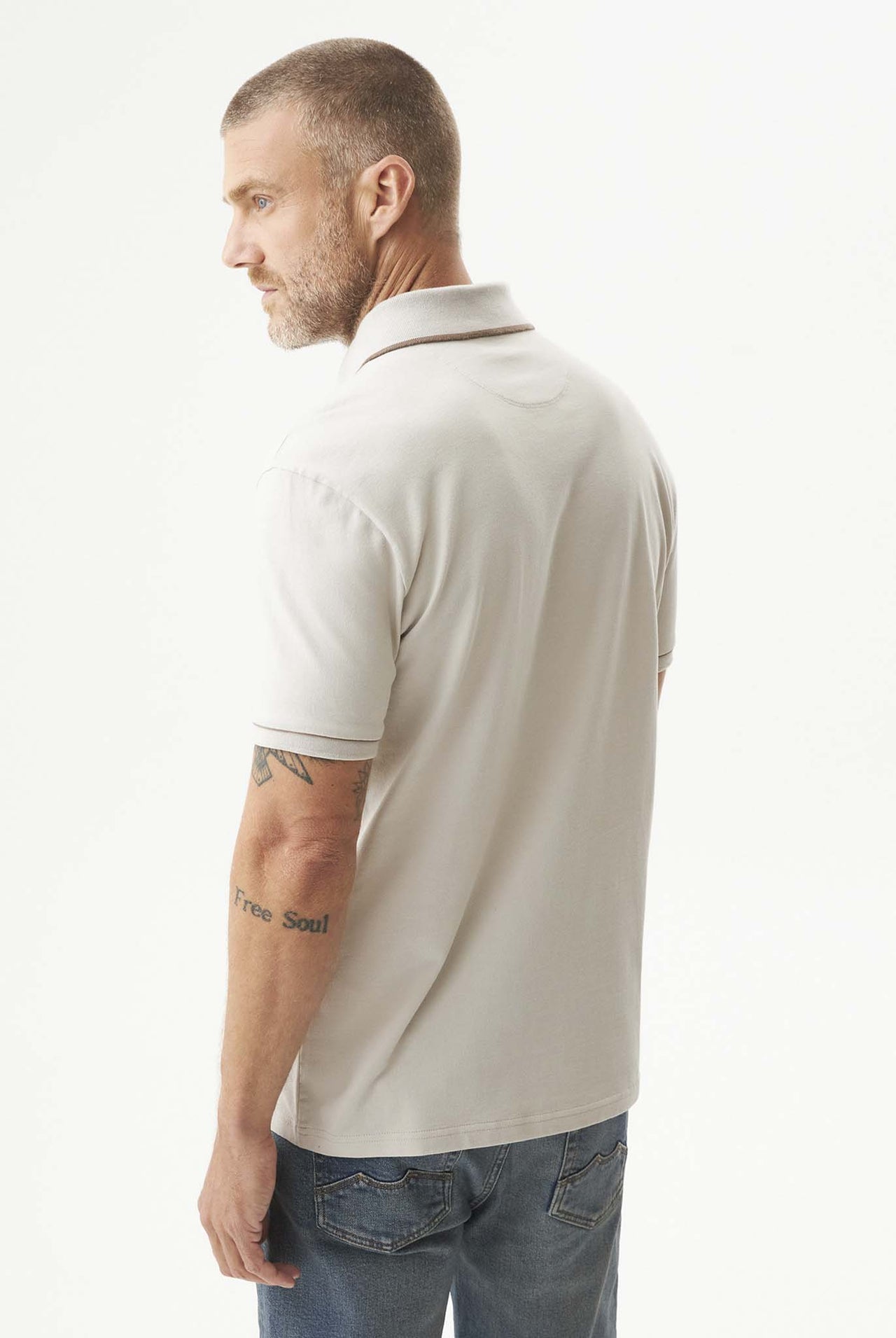 Camiseta Tipo Polo Chevignon Clásico Beige 063-609G040