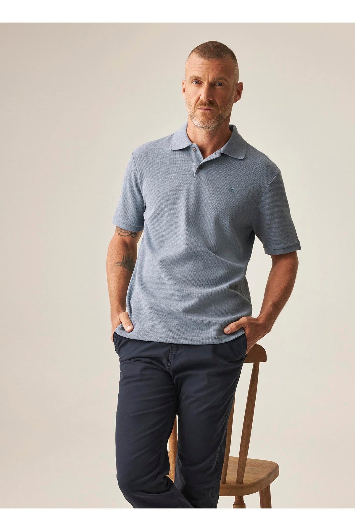 Camiseta Tipo Polo Chevignon Azul 063-609H020