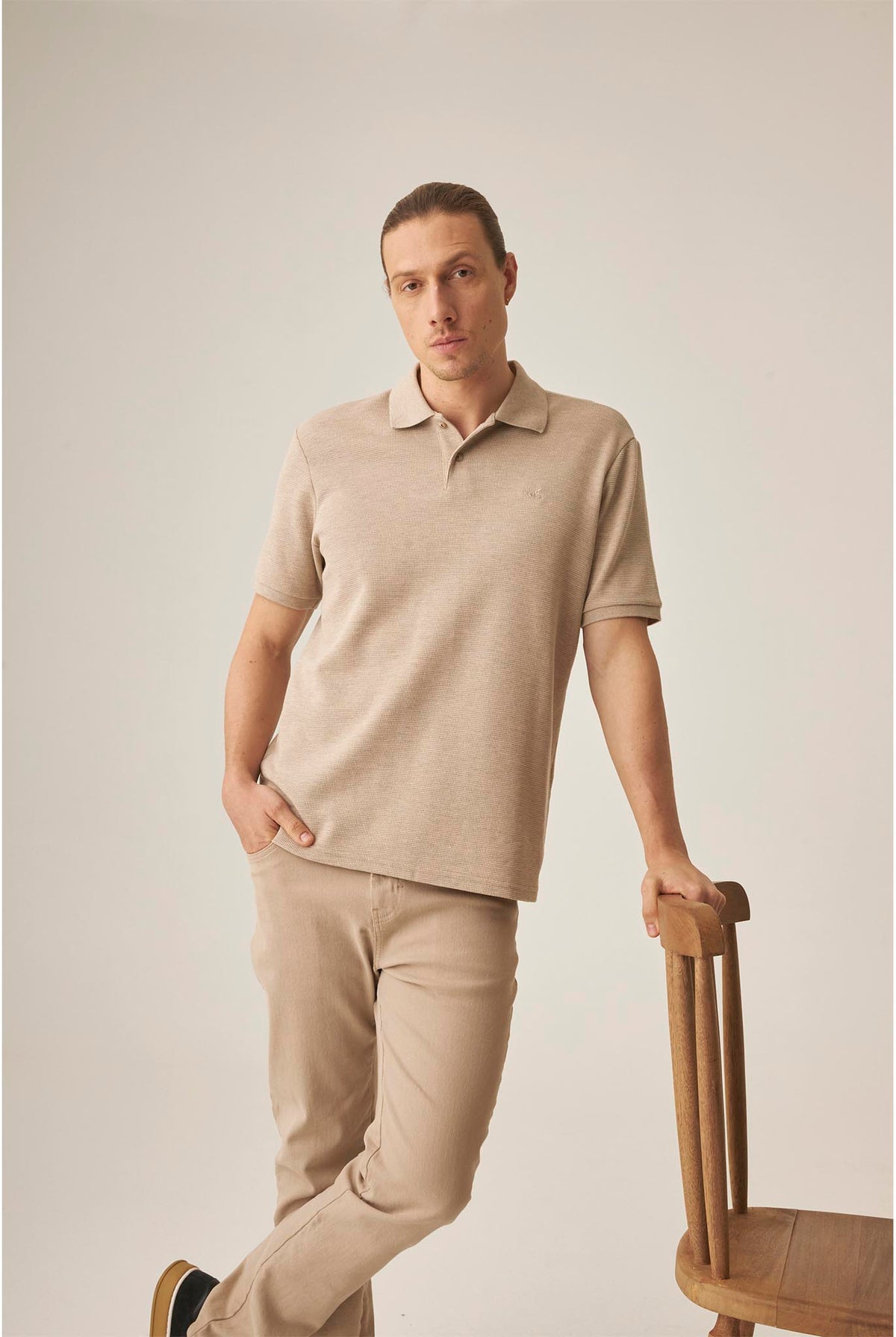 Camiseta Tipo Polo Chevignon Beige 063-609H020