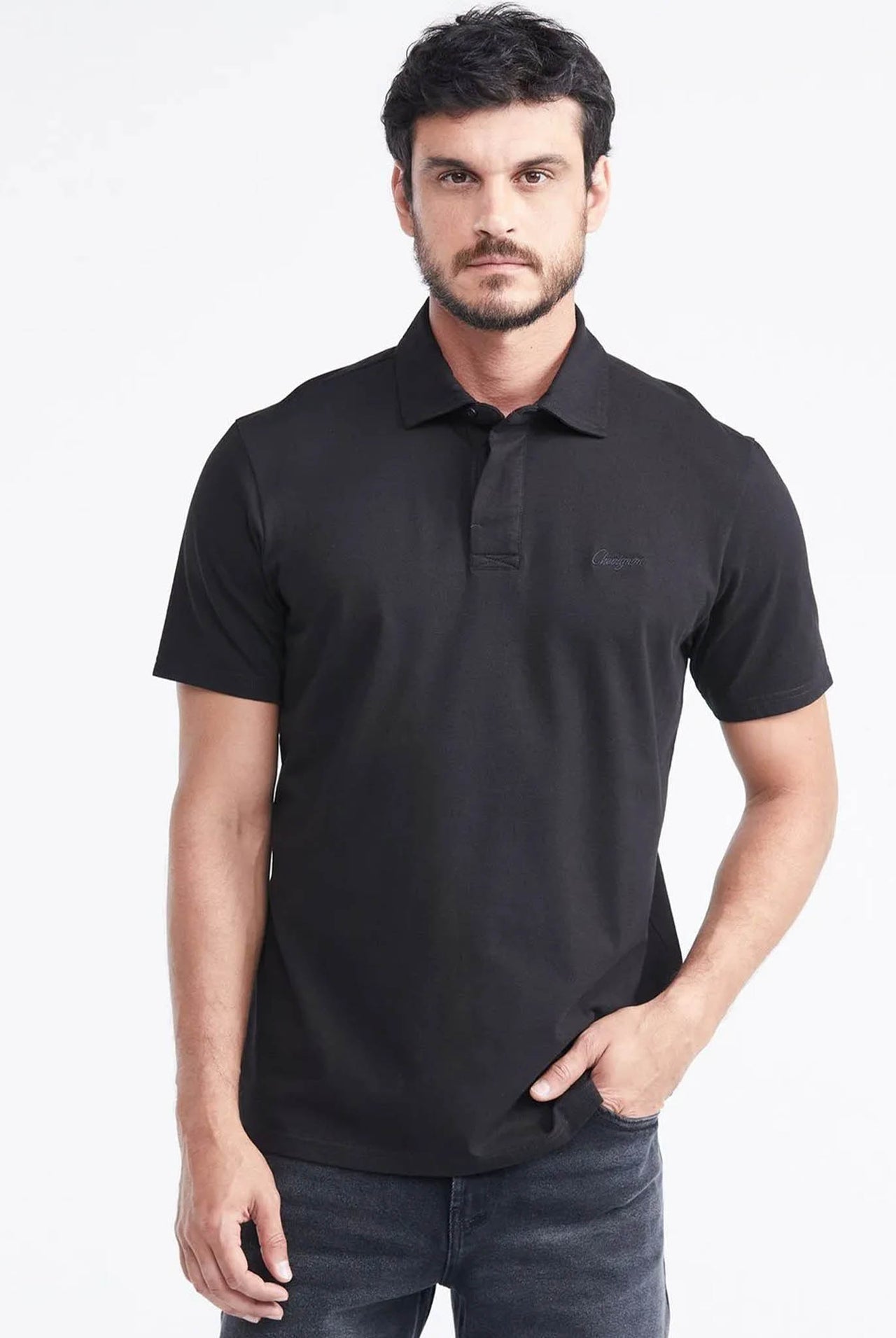 Camiseta Tipo Polo Chevignon Negro 063-609F006