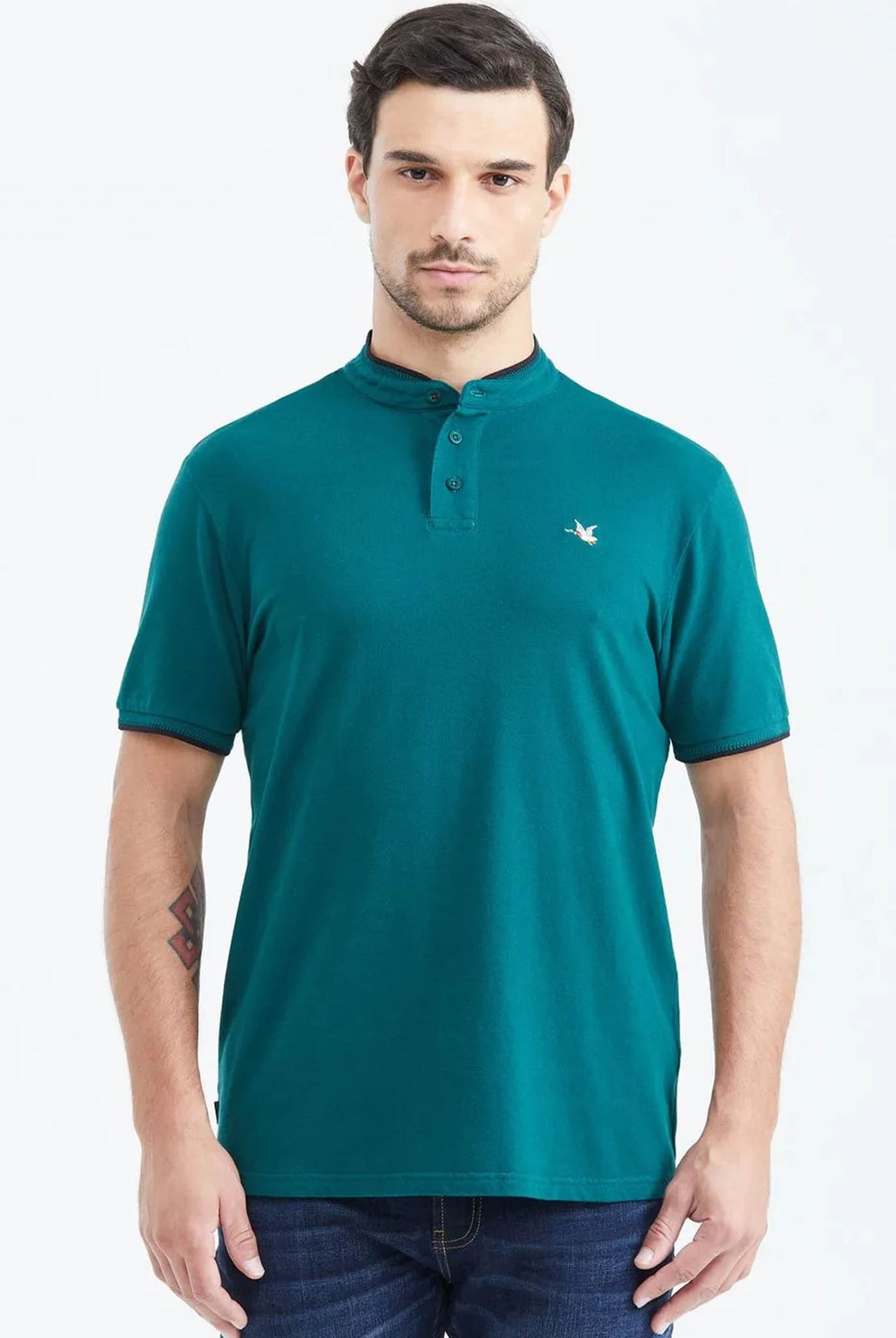 Camiseta Tipo Polo Chevignon Cuello Neru Verde 063-609f018