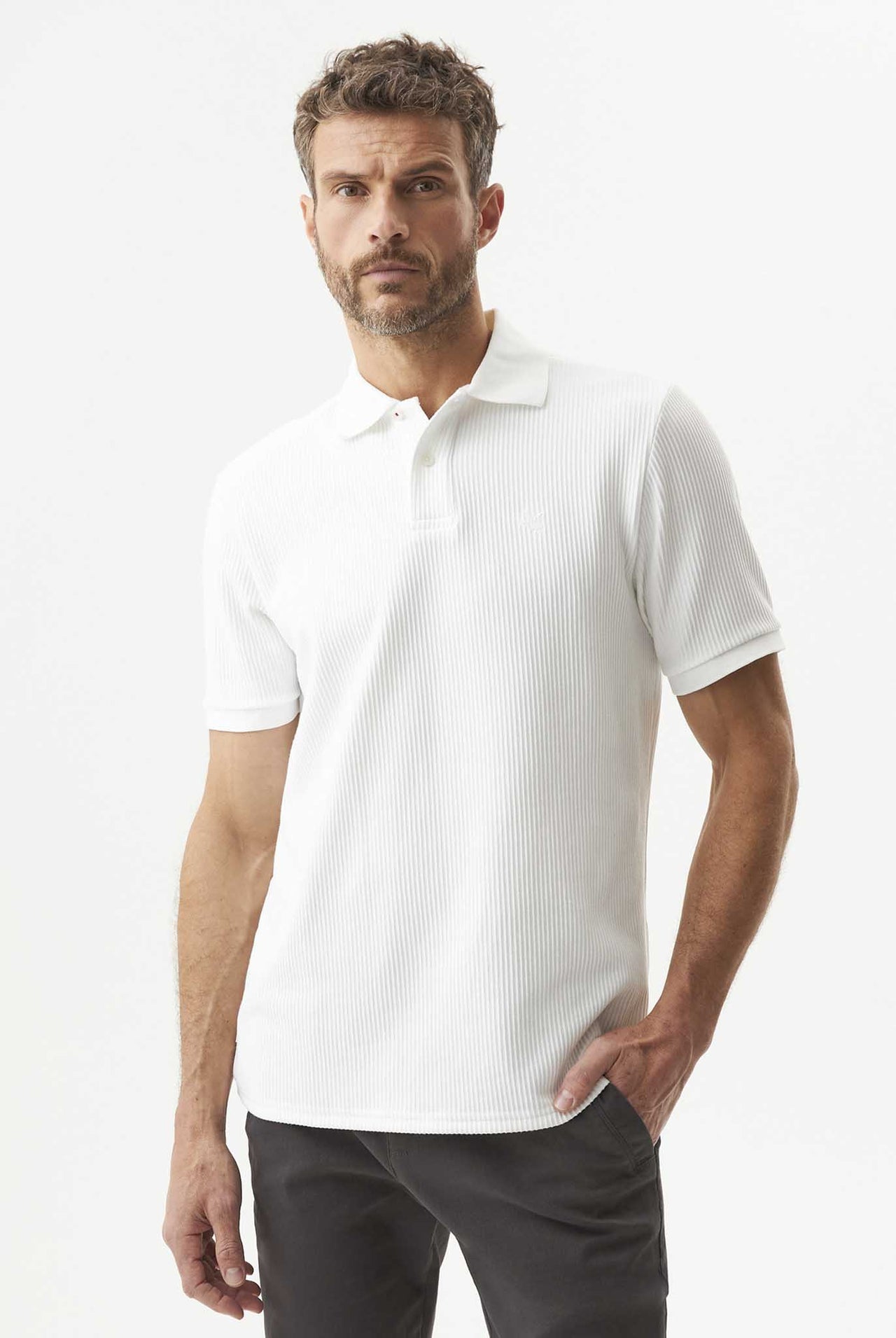 Camiseta Tipo Polo Chevignon De Textura Crudo 063-609G017