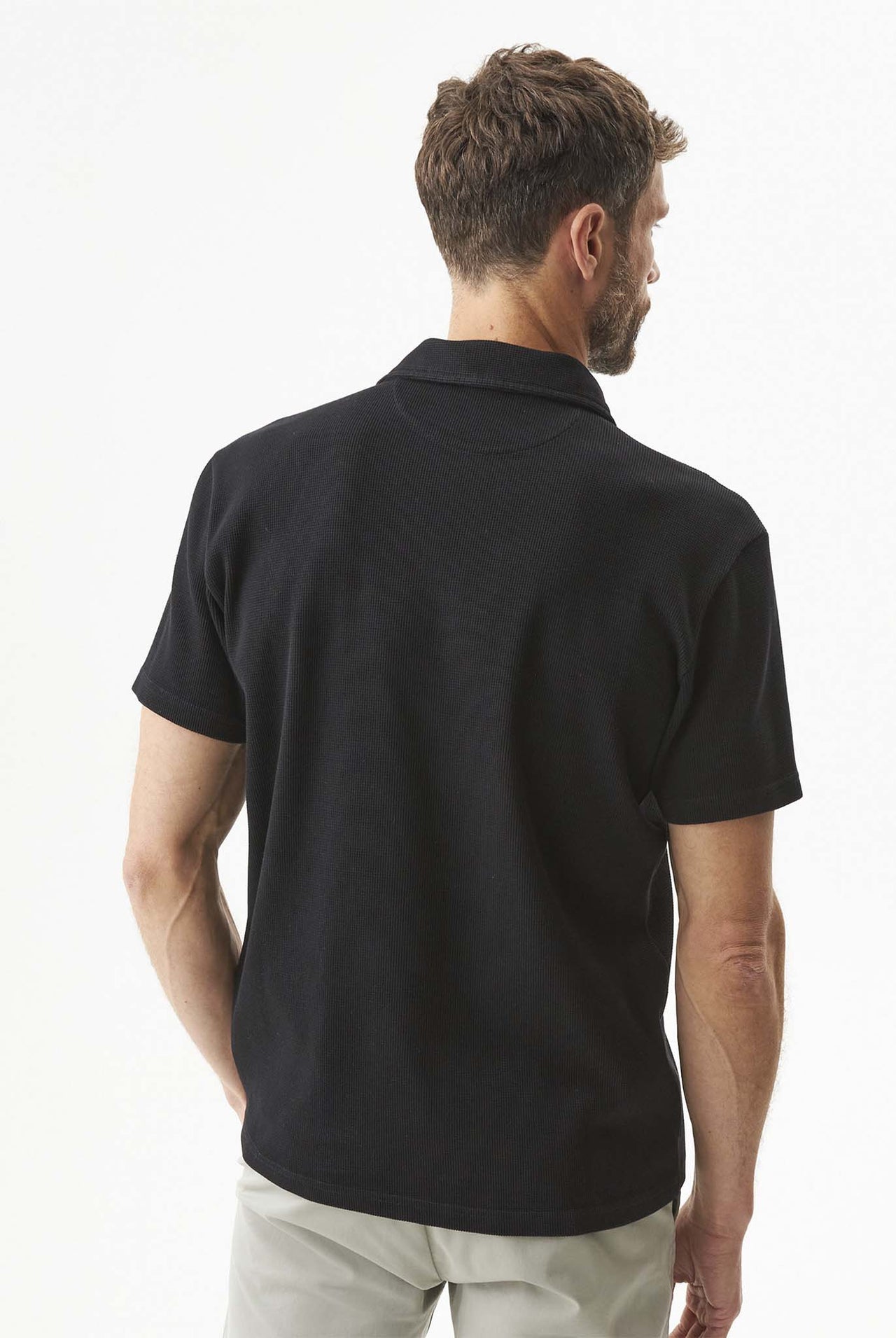 Camiseta Tipo Polo Chevignon De Textura Negro 063-609G032