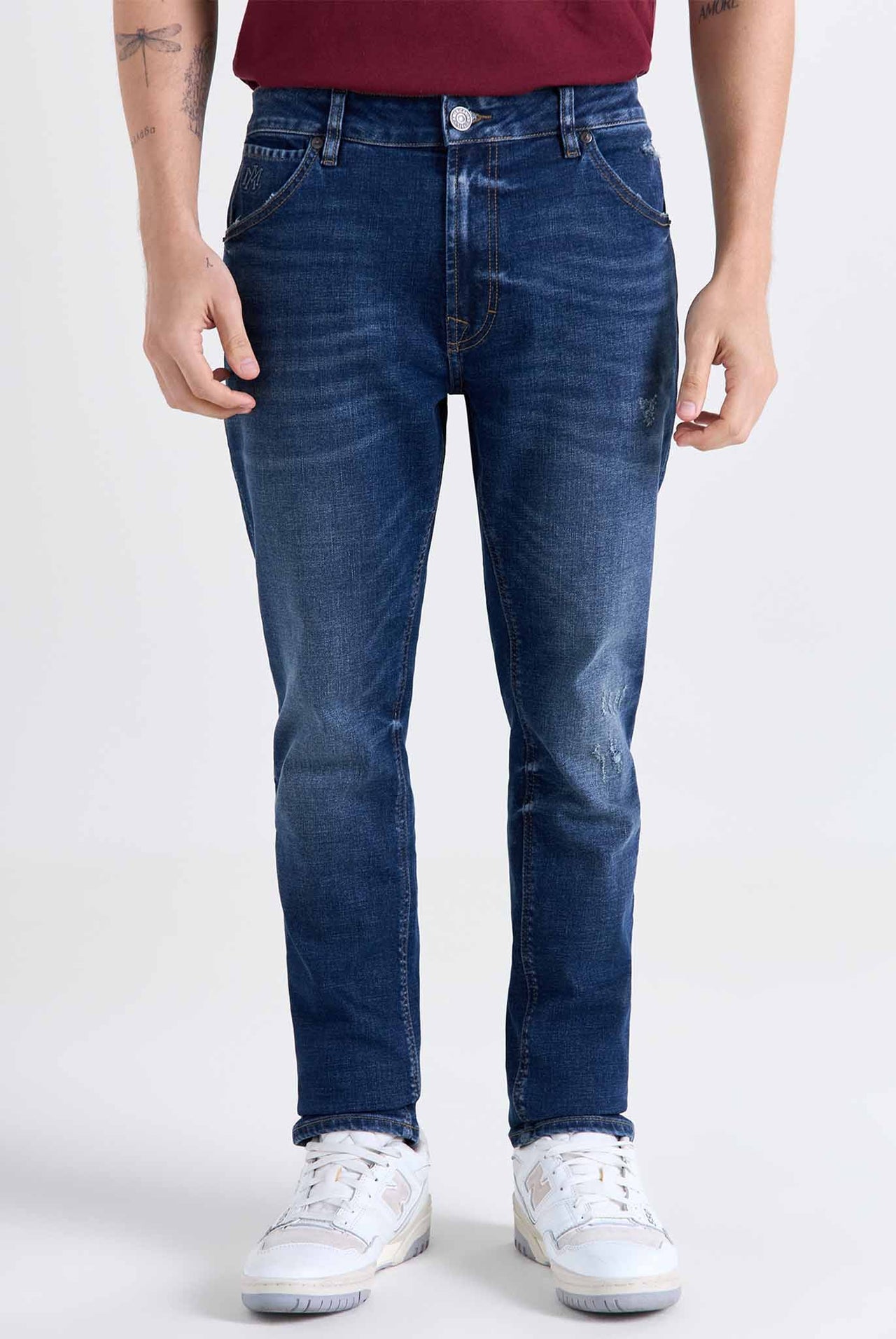 Jean Americanino Tapered Tono Medio 070-539G704