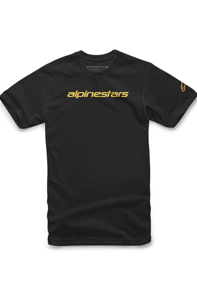 Camiseta Alpinestar Linear Wordmark Negro/Amarillo