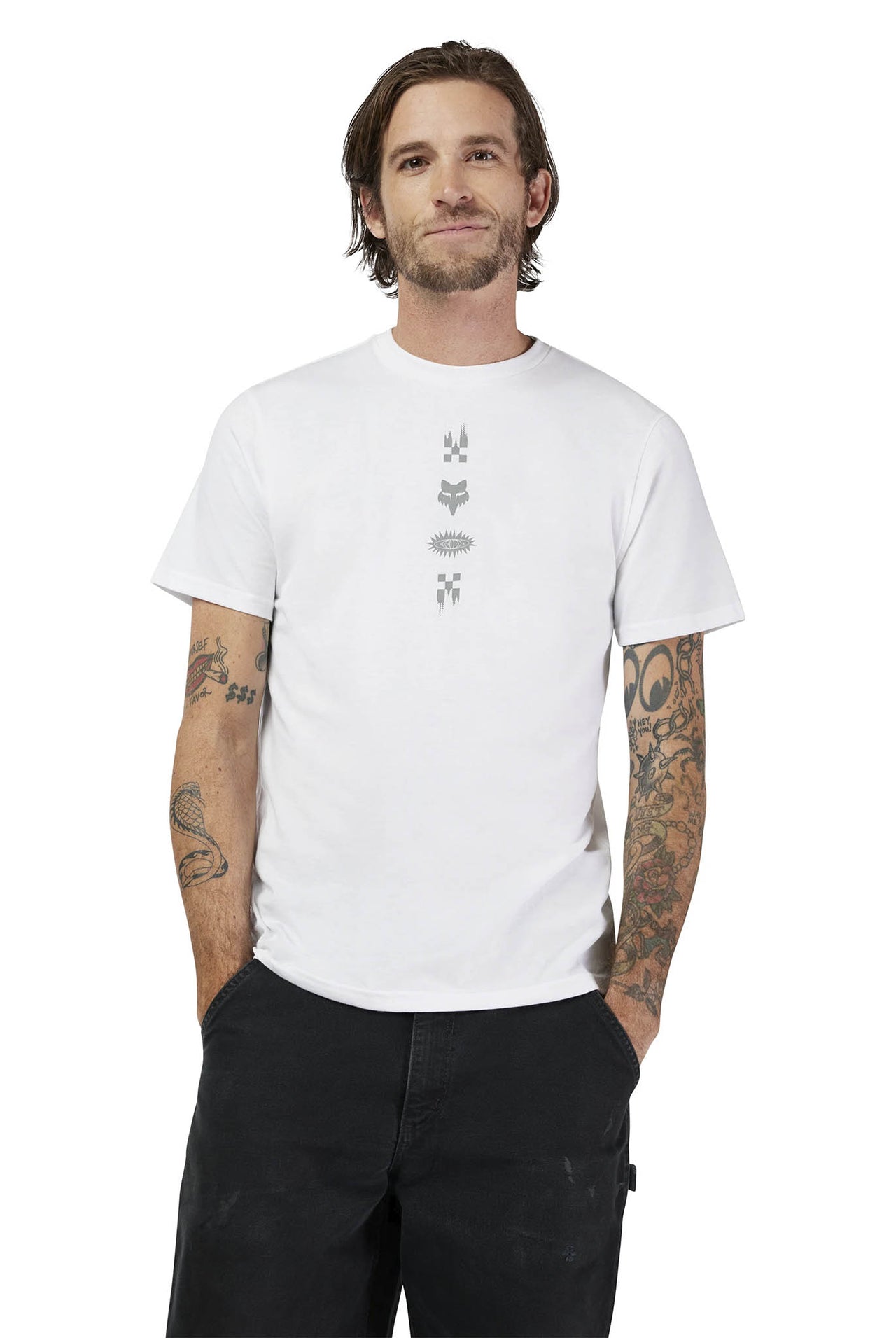 Camiseta Fox Checkered SS Blanco