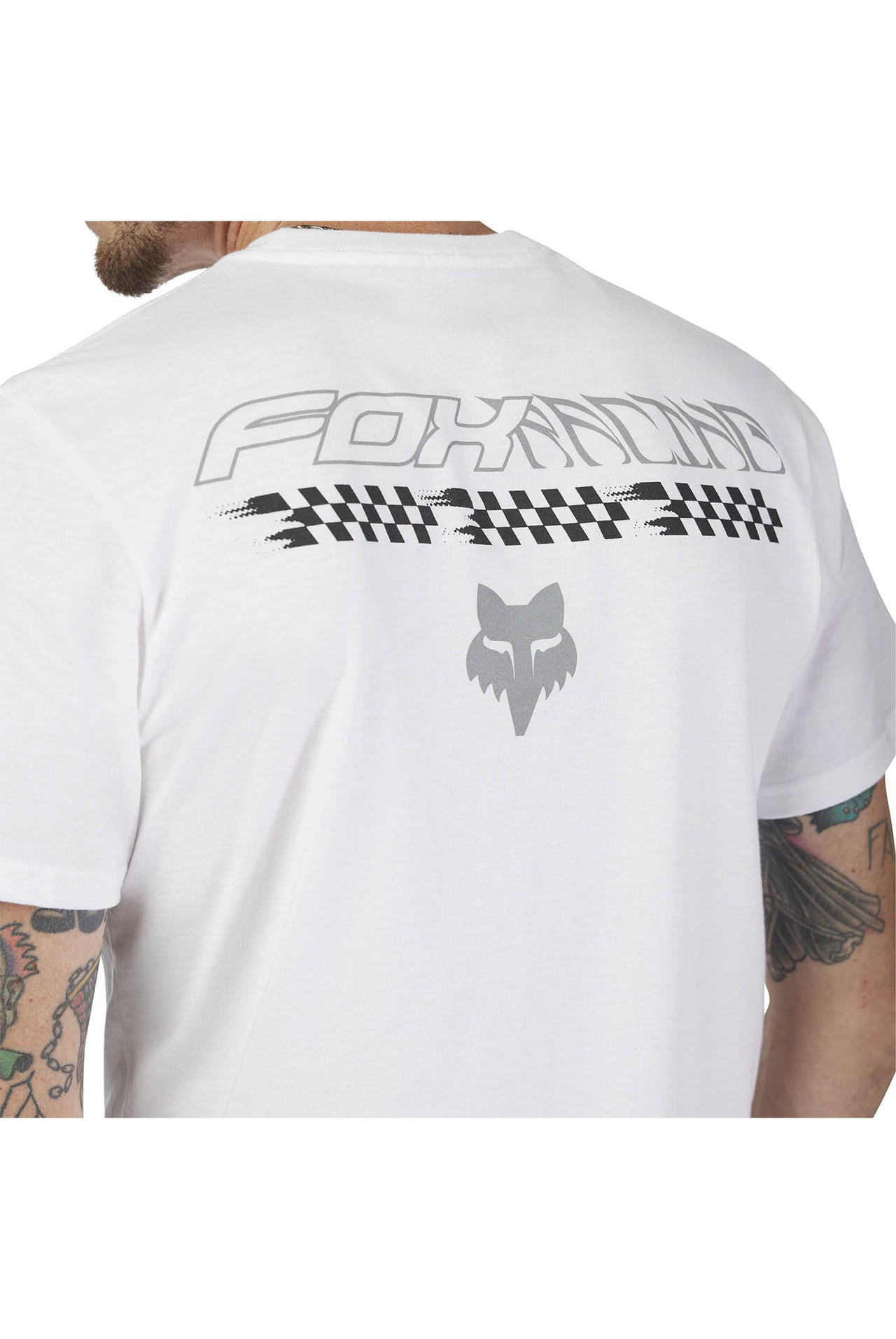 Camiseta Fox Checkered SS Blanco