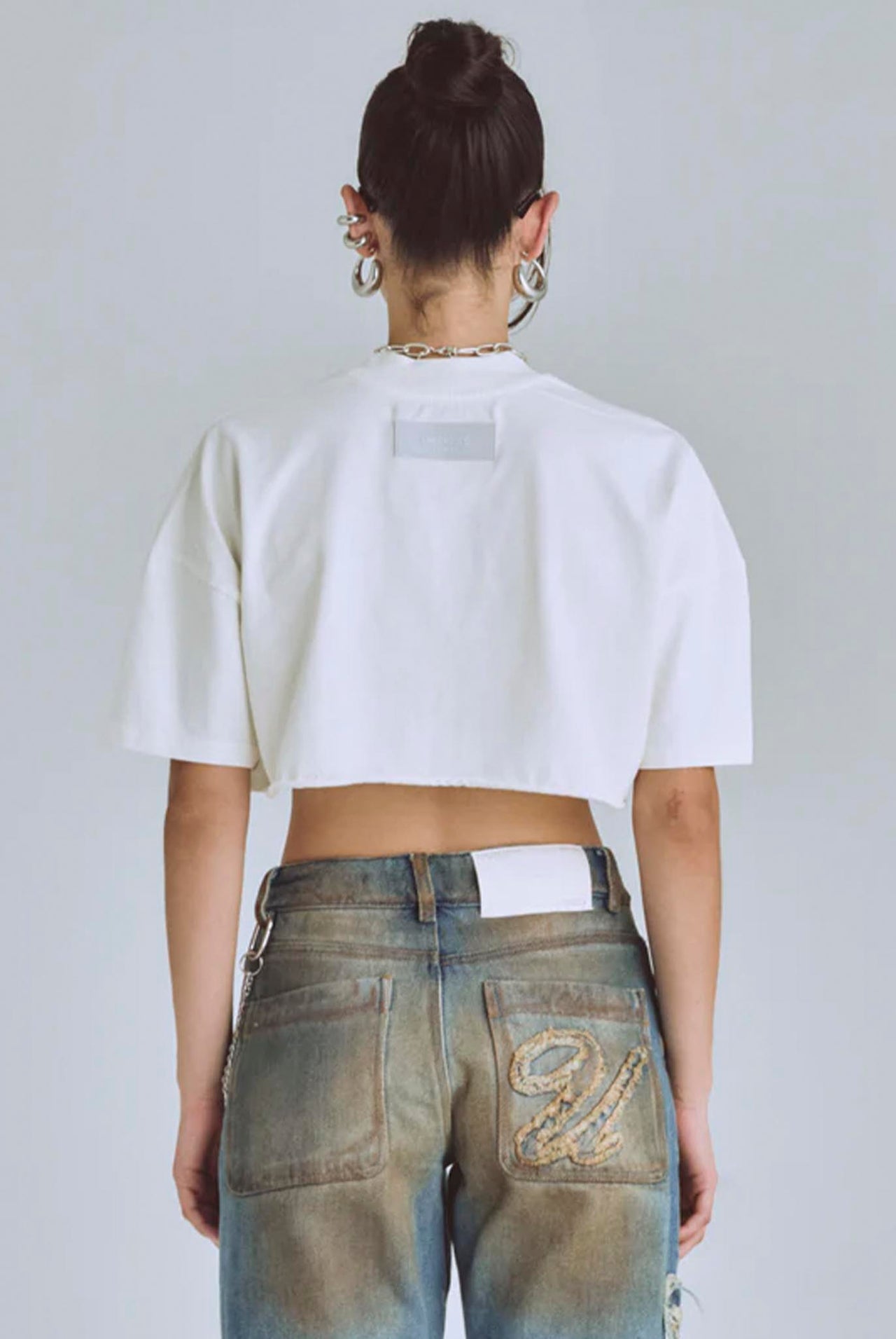 Crop Top Undergold Agnus Dei Chrome Blaco