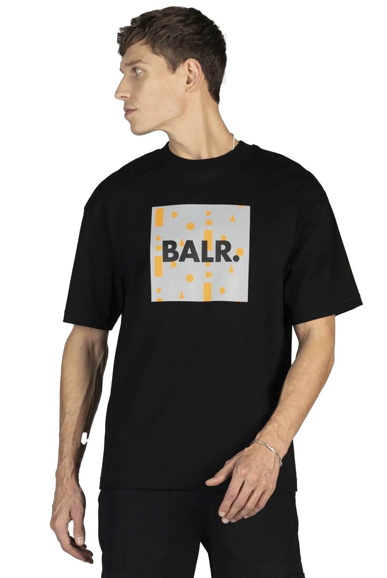 Camiseta Balr Repeat Box Fit  Jet Black