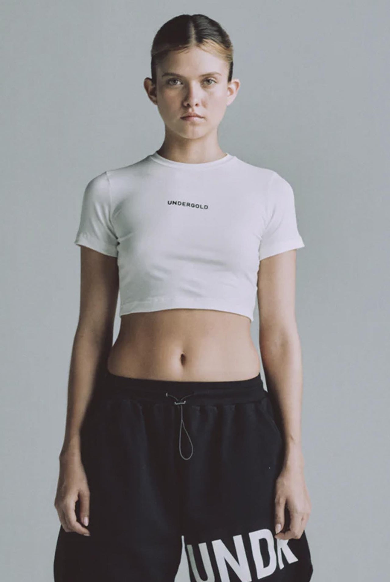 Crop Top Undergold Basics Baby Tee Blanco