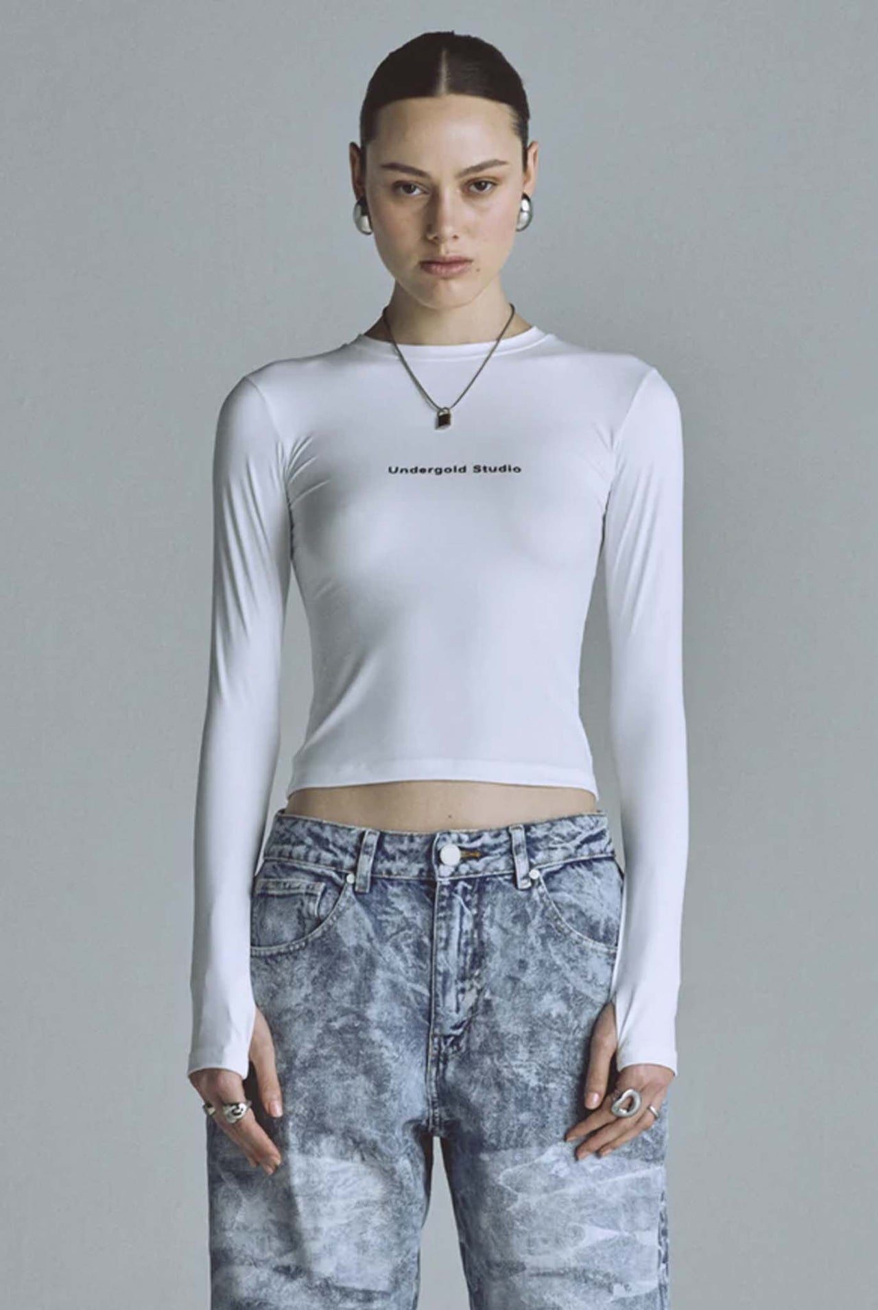 Blusa Undergold Basics Ultra Slim Long Sleeve  White