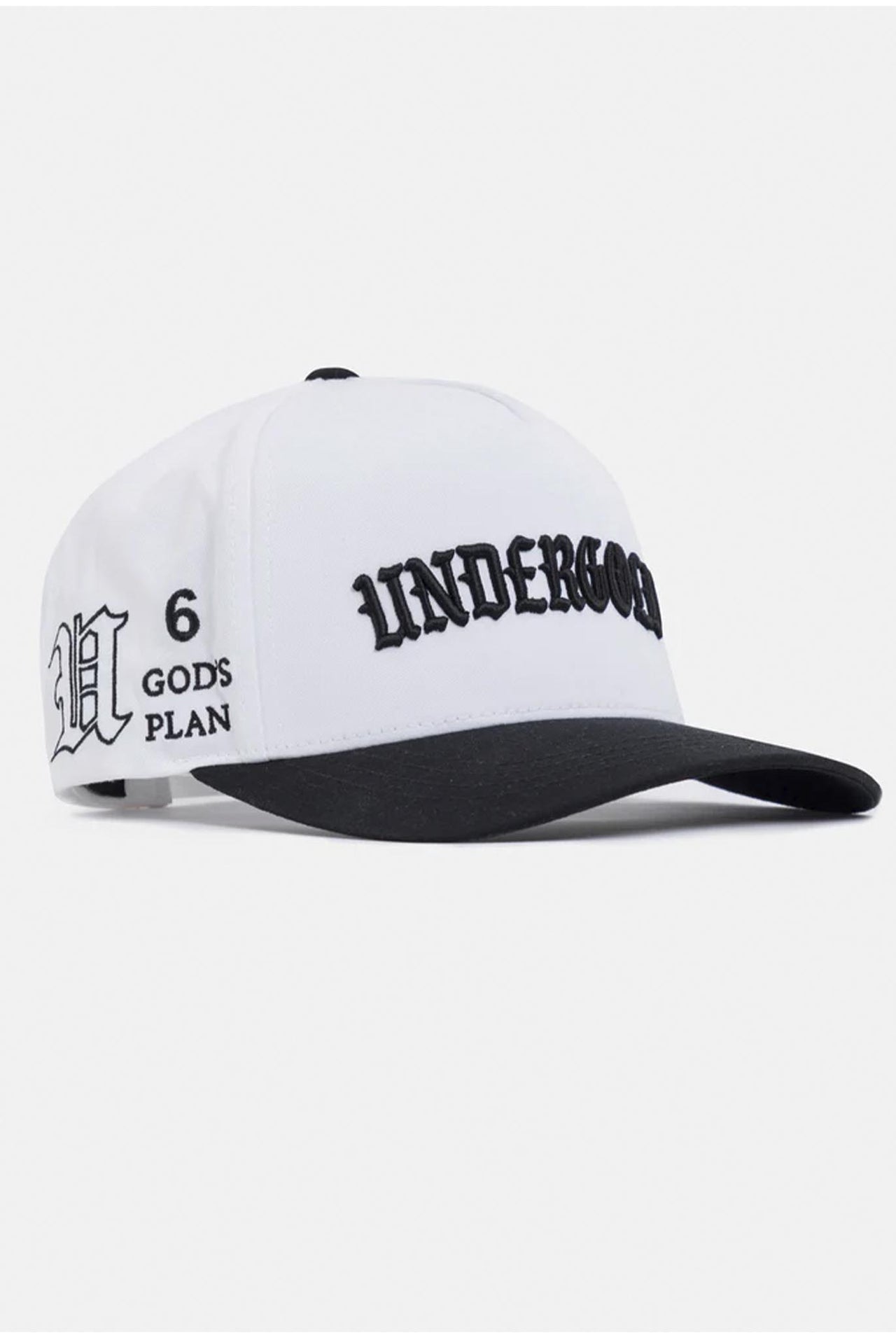 Gorra Undergold Basics Gods Plan High Crown White Black