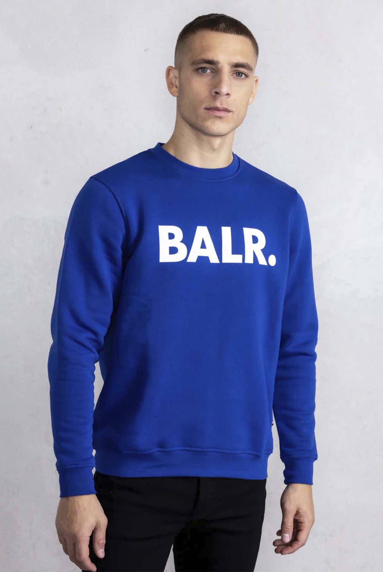 Buzo Balr Brand Straight Crewneck Surf The Web/Bright White