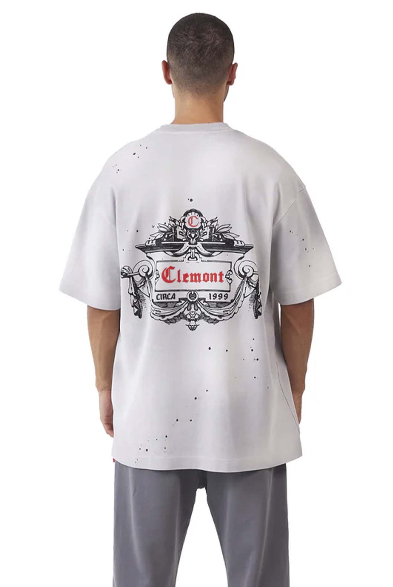 Camiseta Clemont Oversized Disordine Gris 10101510