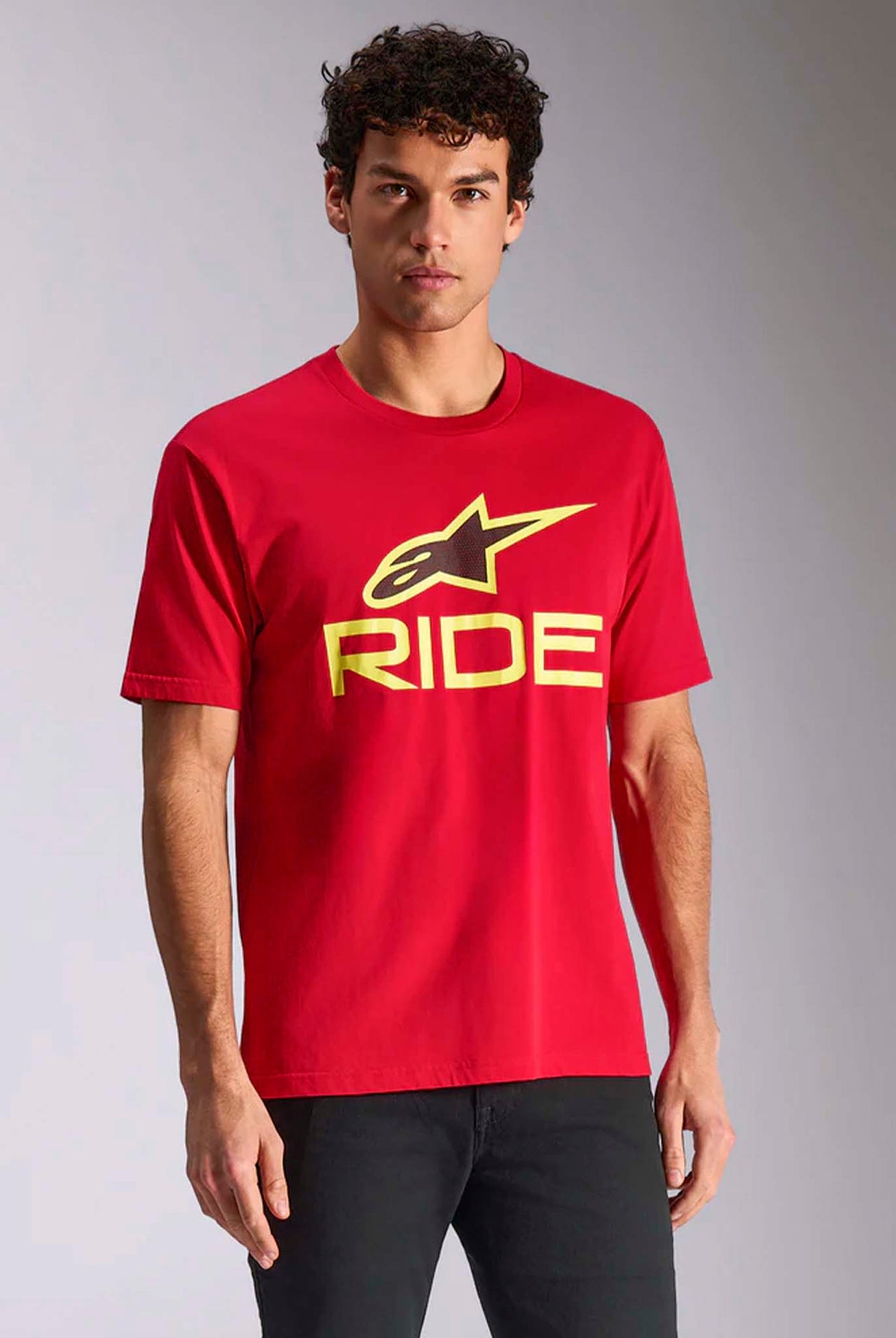 Camiseta Alpinestars Ride 4.0 CSF Red/Hi Vis Yel/Blk