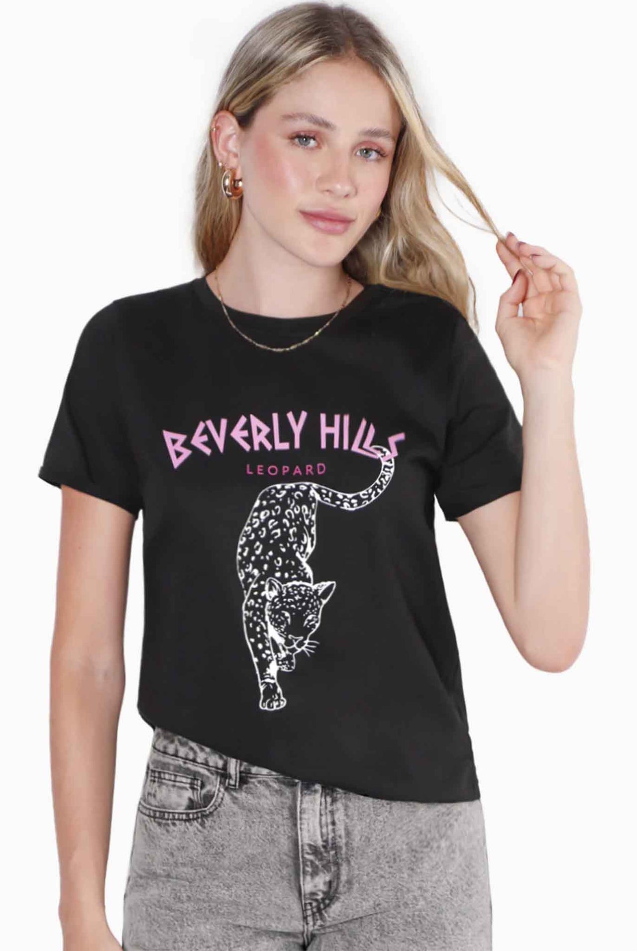 Camiseta Flashy Estampada " Beverly Hills Leopard " - Aubrey