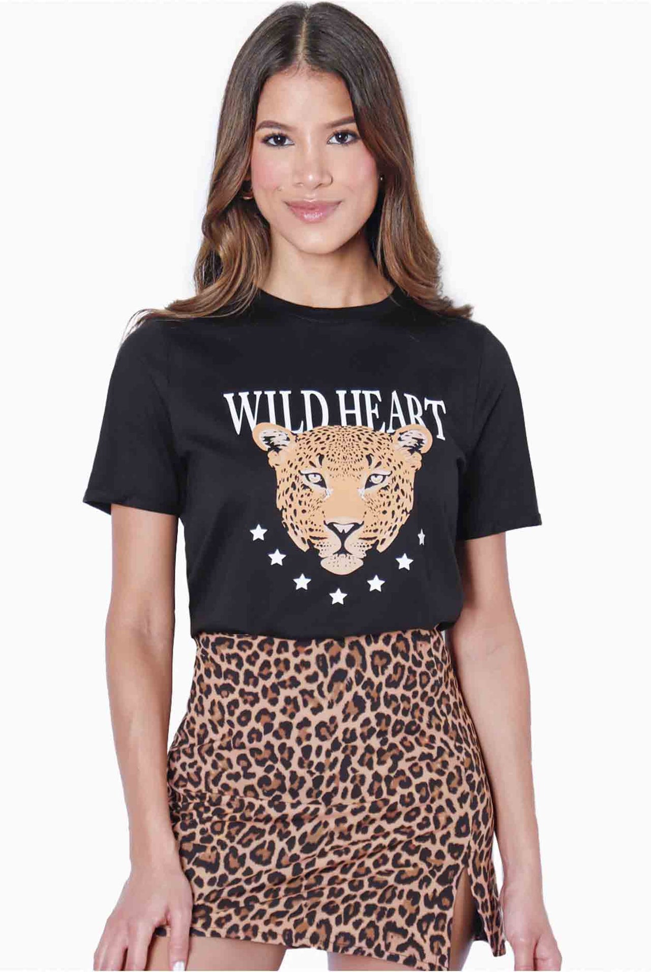 Camiseta Flashy Estampada "Wild Heart" Connie