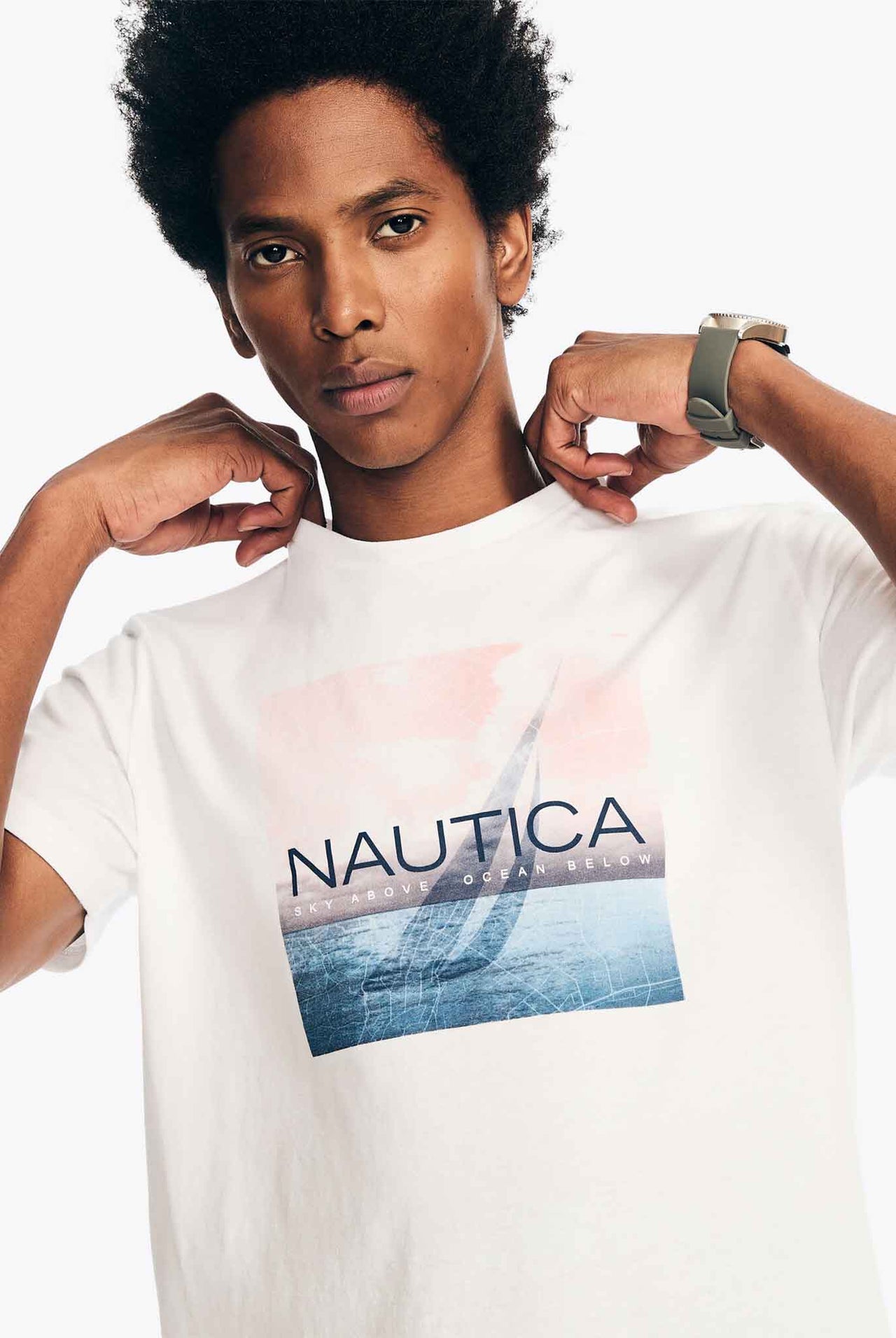 Camiseta Nautica Sky & Ocean Bright White