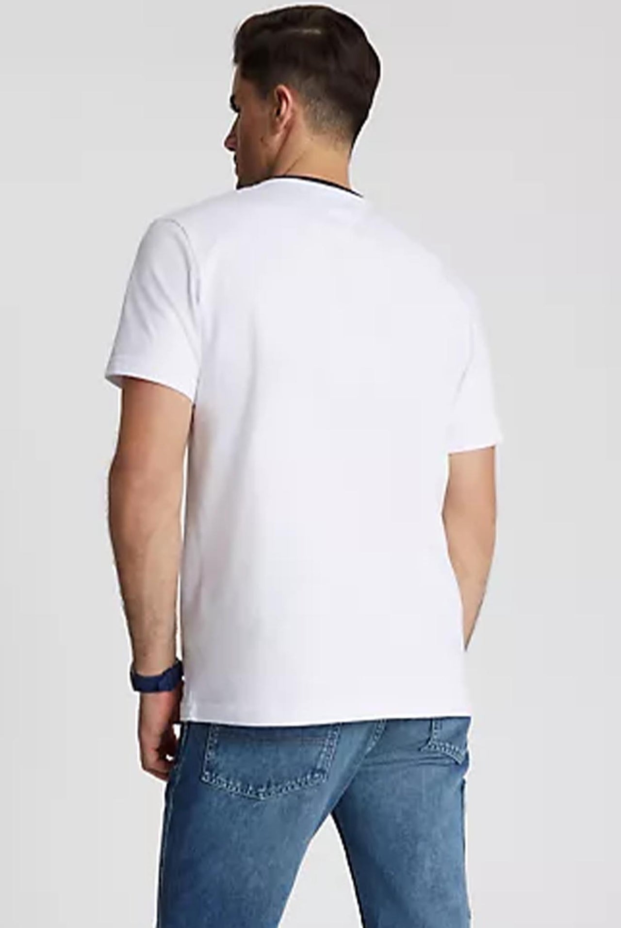 Camiseta Tommy Hilfiger Embroidered Flag Optic White