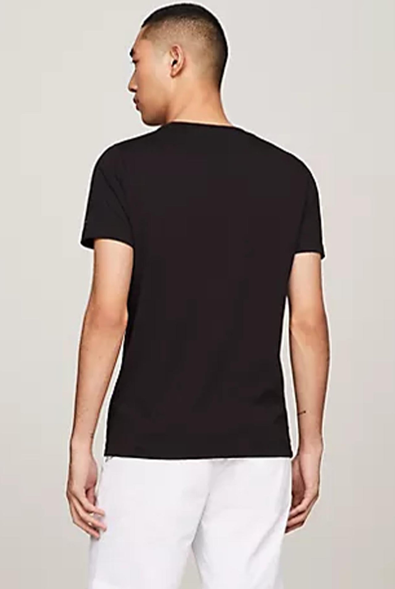 Camiseta Tommy Hilfiger Embroidered Jet Black