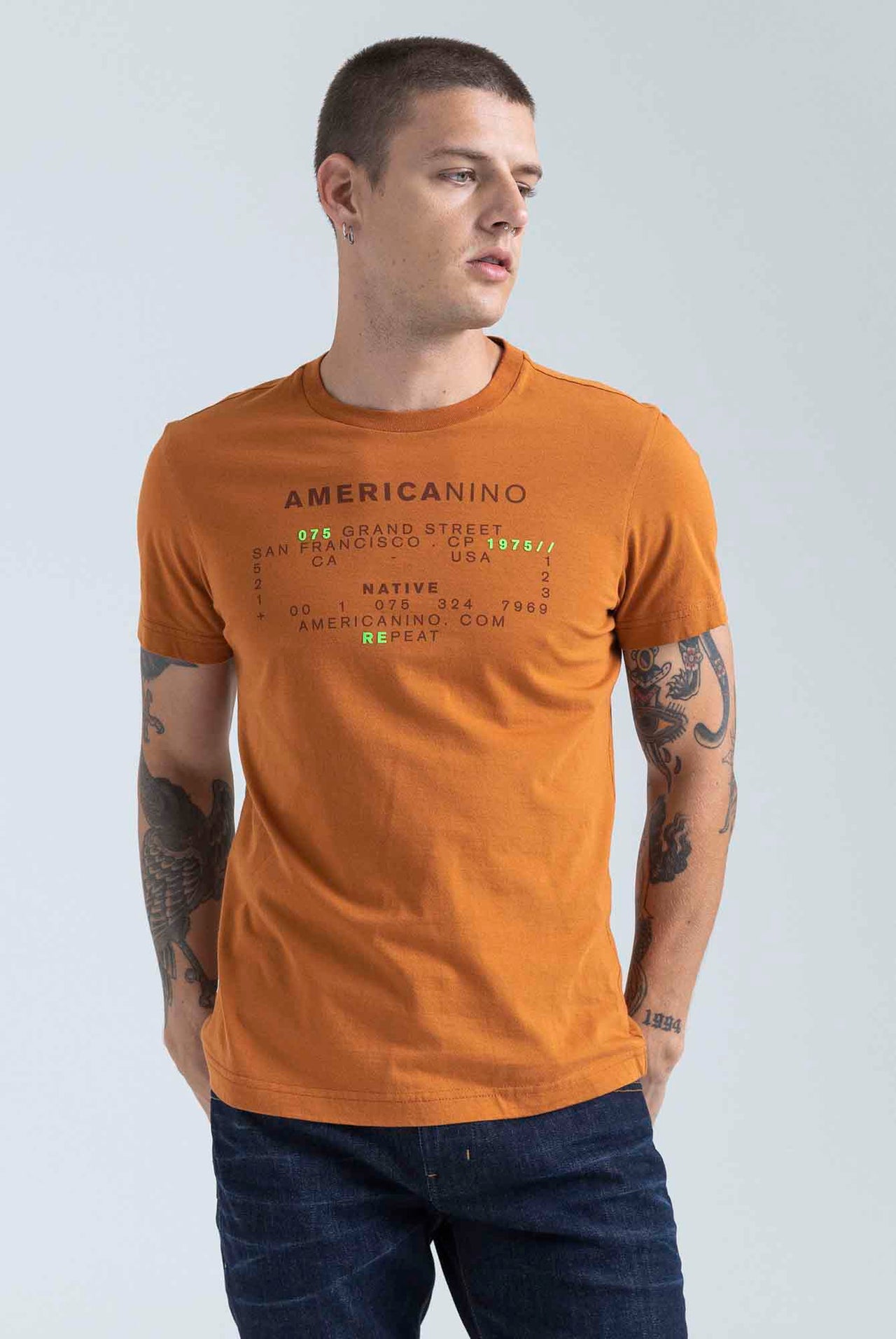 Camiseta Americanino Estampado Frontal Organico