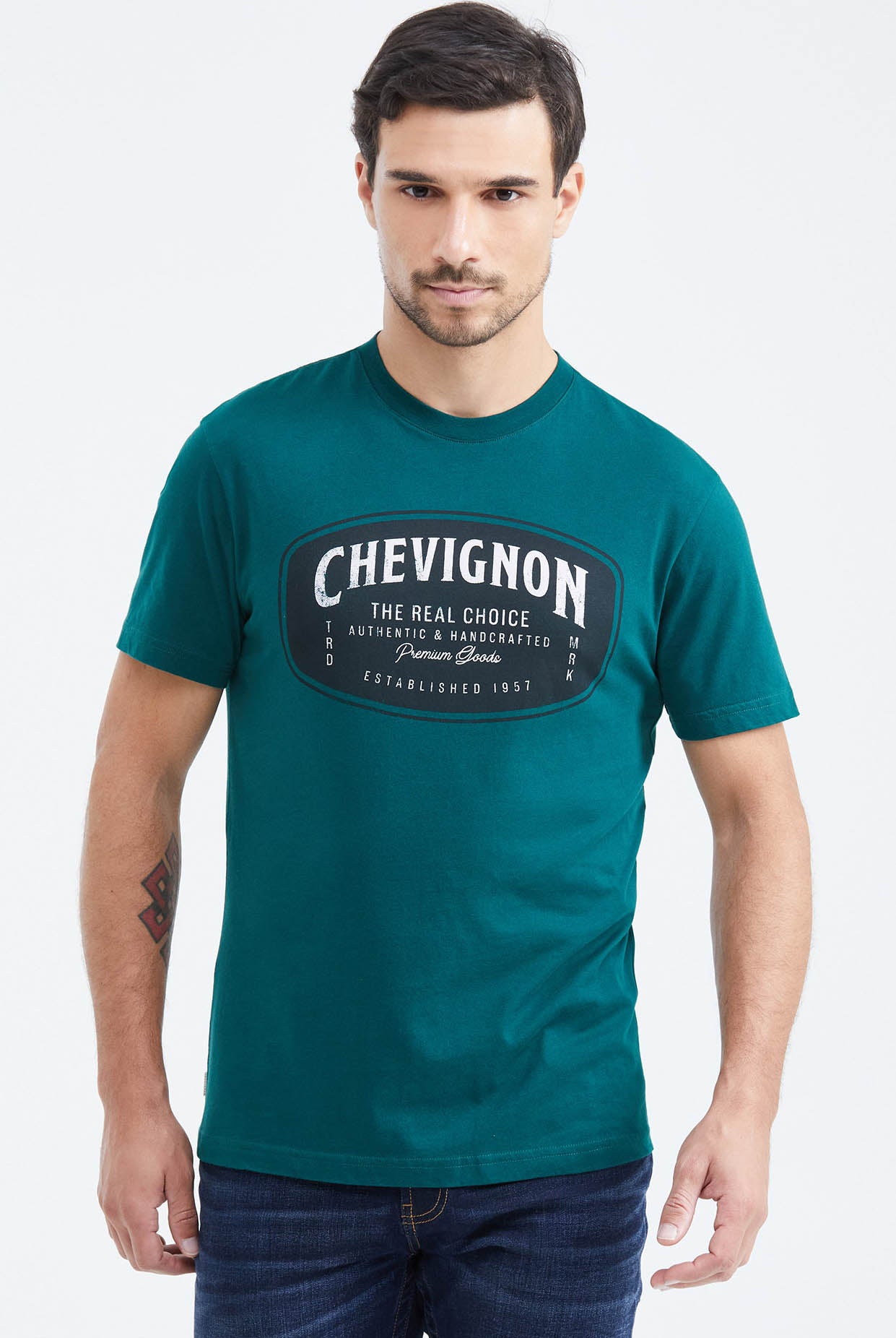 Camiseta Basica Chevignon Verde 063-649f038