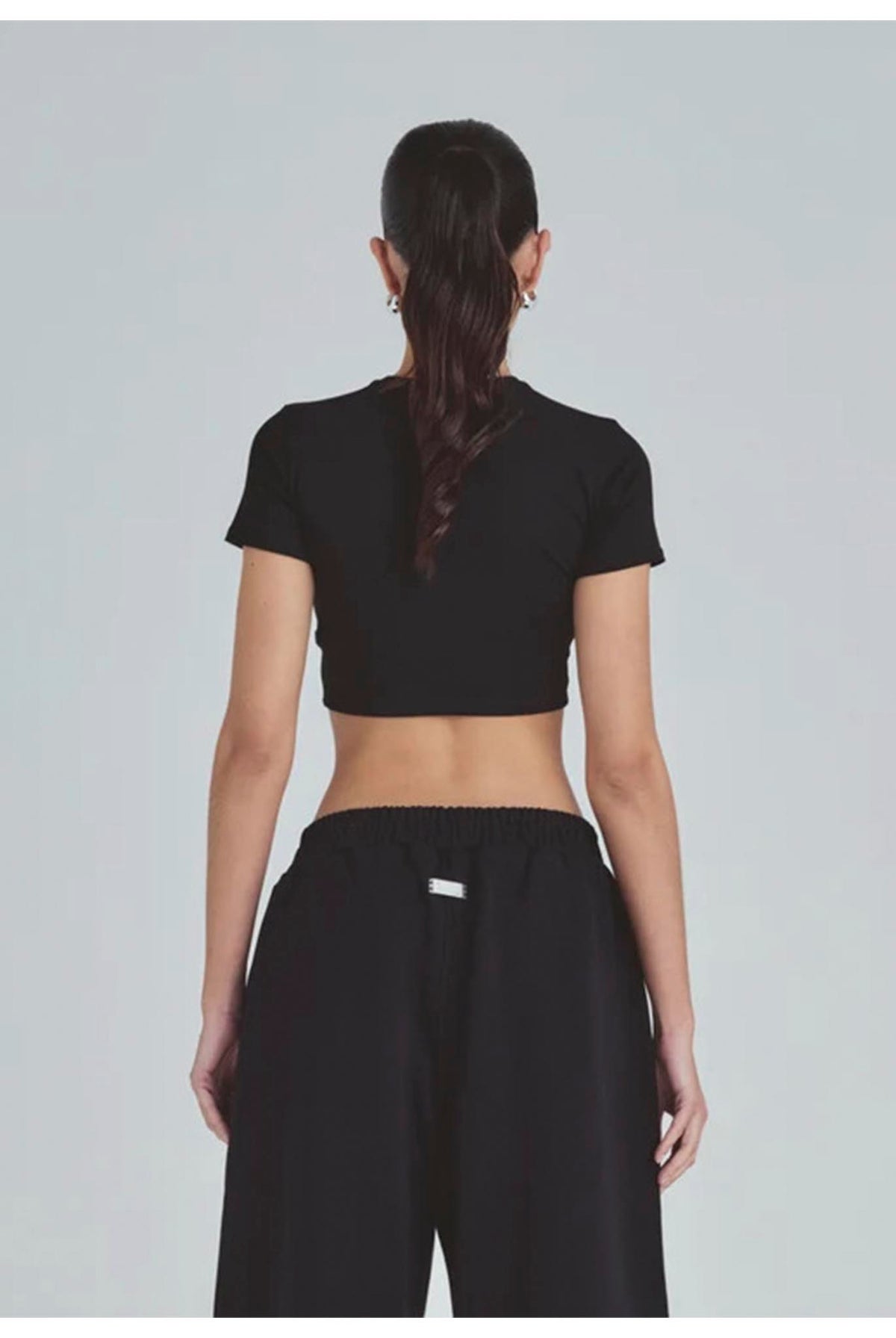 Crop Top Undergold Line Basic Black