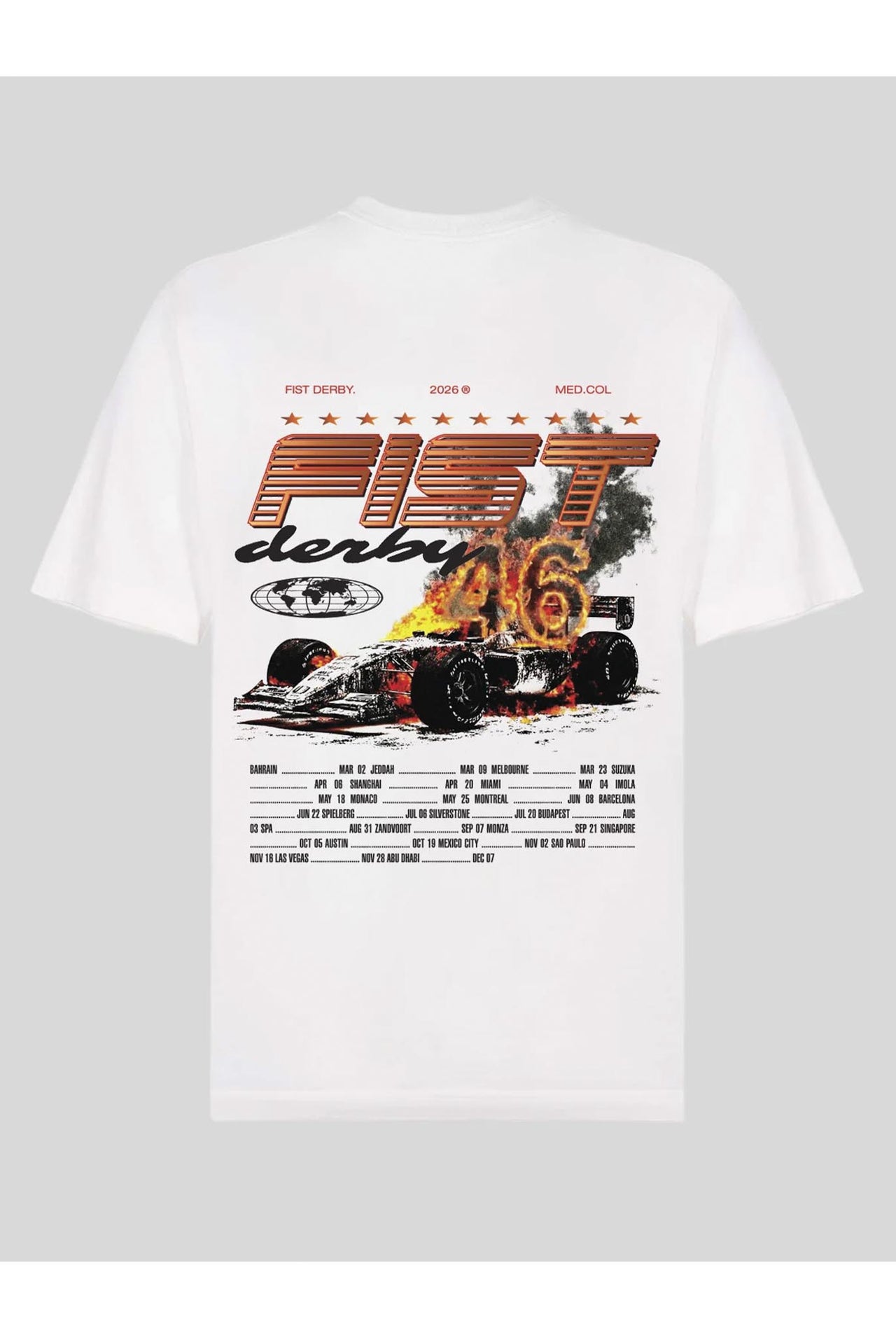 Camiseta Fist F1 Racing Blanca