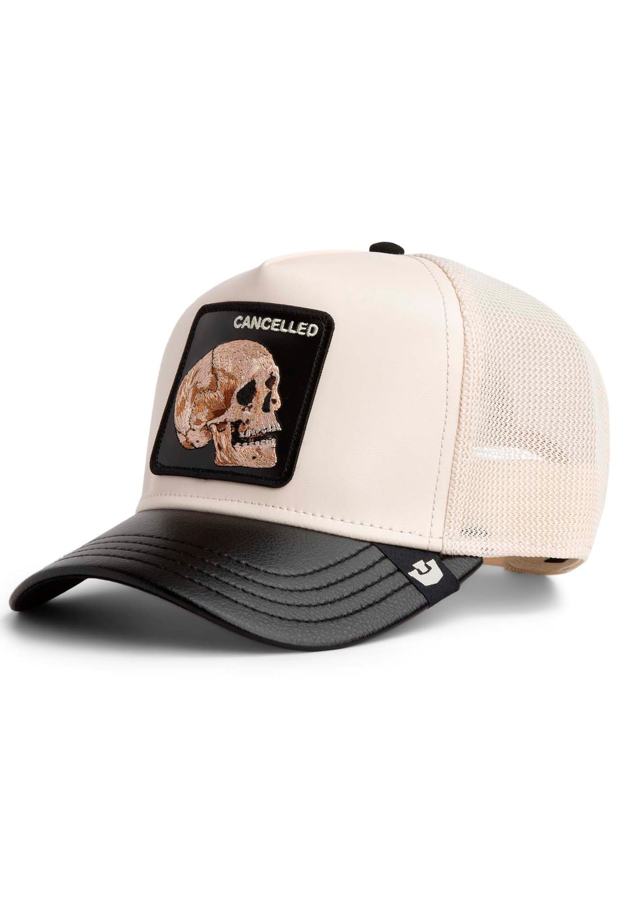 Gorra Goorin Bros Faux Leather Skull Void / Chalk