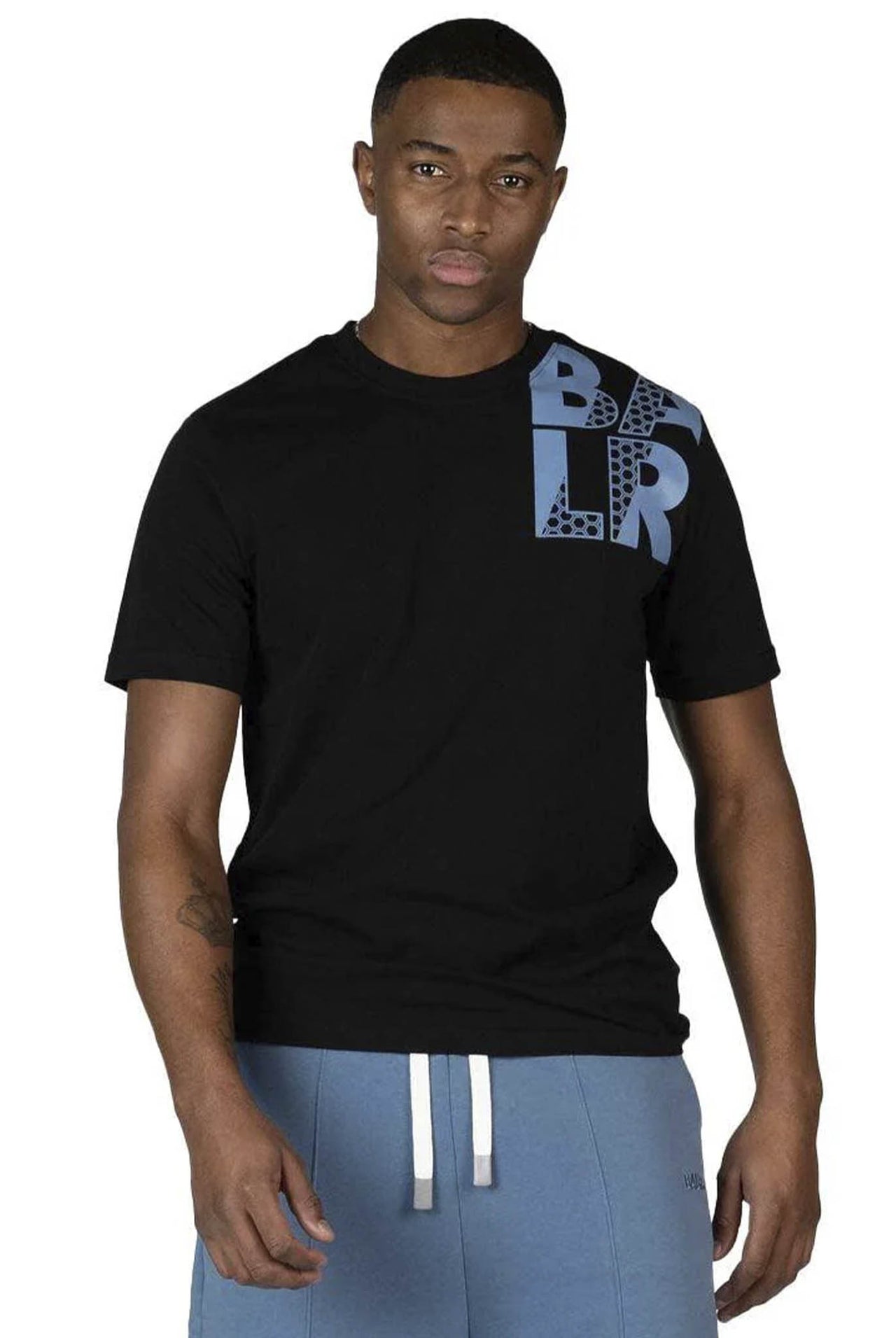 Camiseta Balr Hex Stripe Regular Fit Jet Black