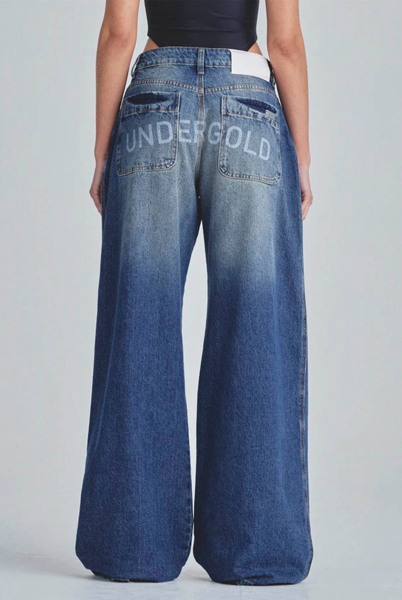 Jean Line Basic Wide Mid Blue