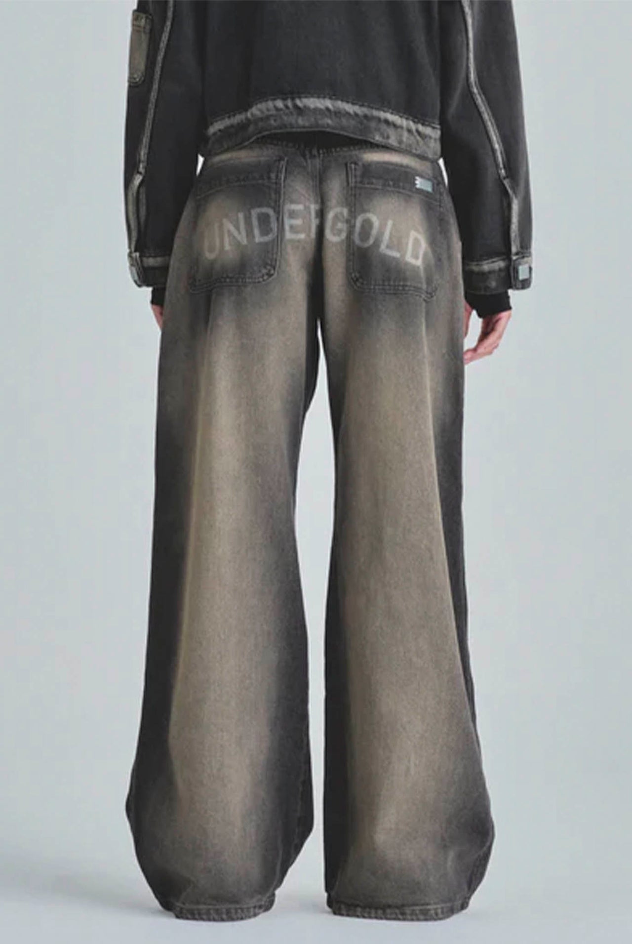 Jean Line Basic Wide Dirty Black