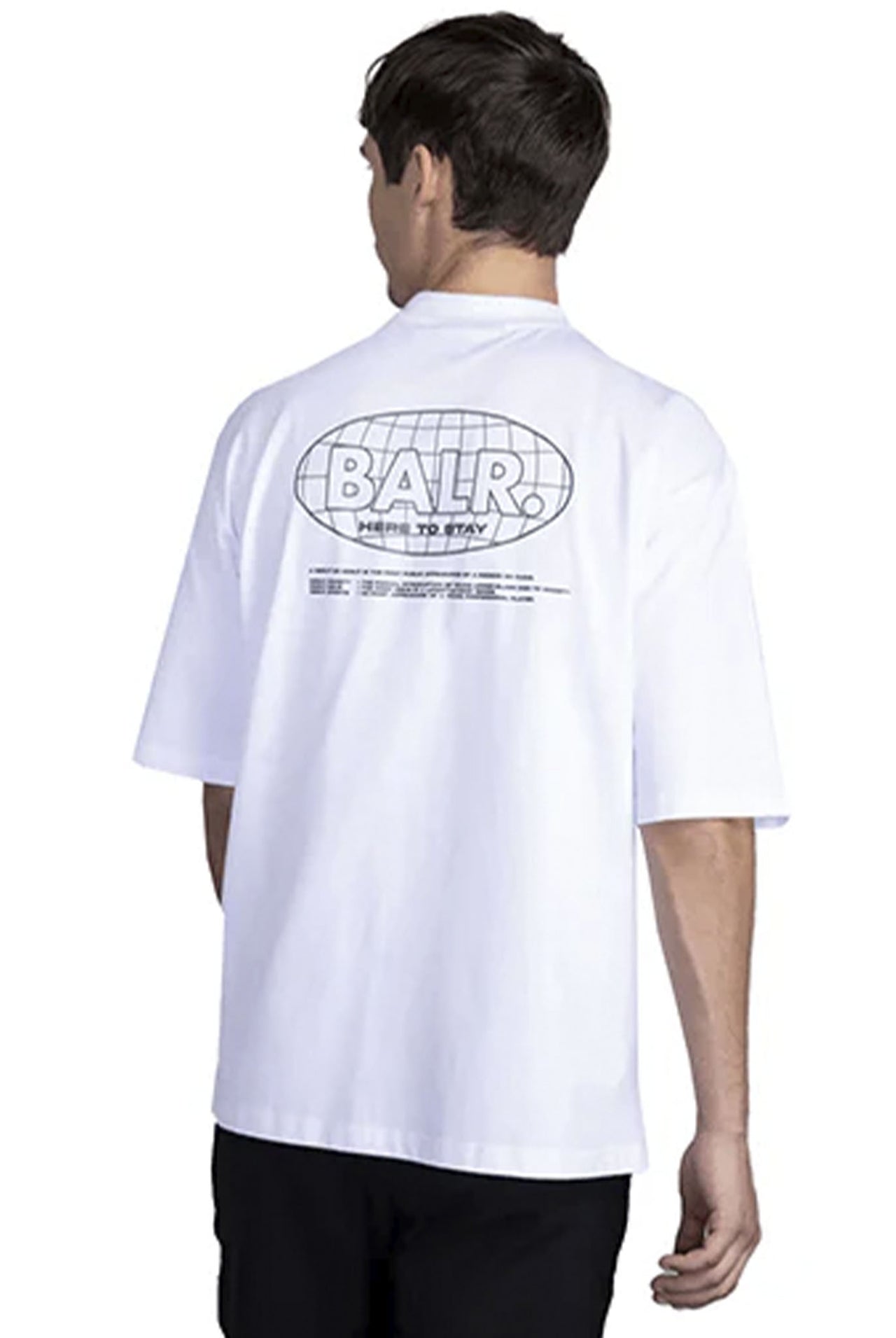Camiseta Balr Joey Box H2S Globe Blanco