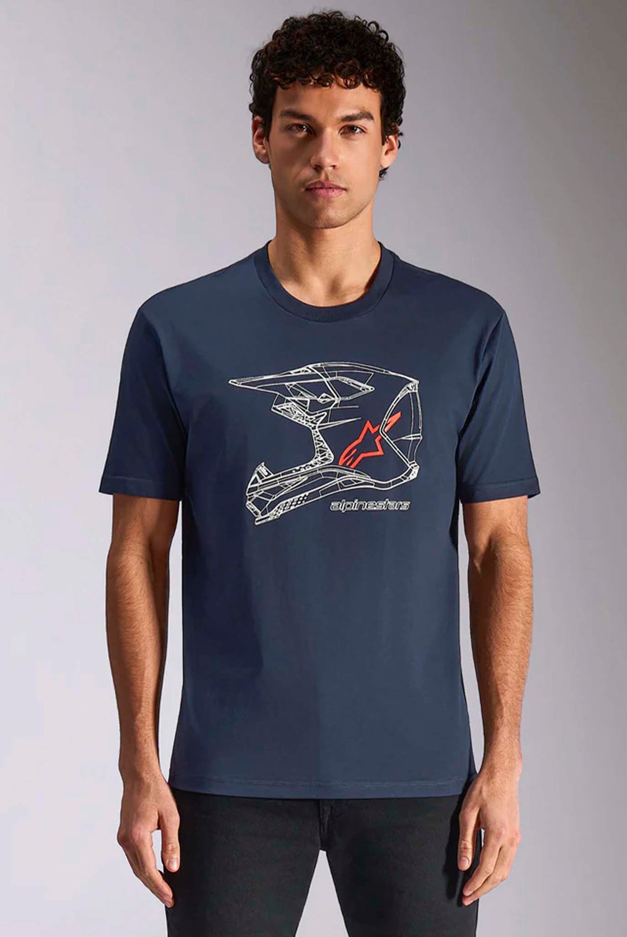 Camiseta Alpinestars Mx Helmet CSF Navy