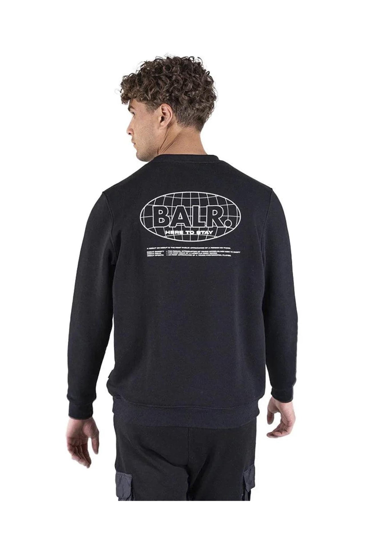 Buzo Balr Olaf Straight H2S Globe Crewneck Negro