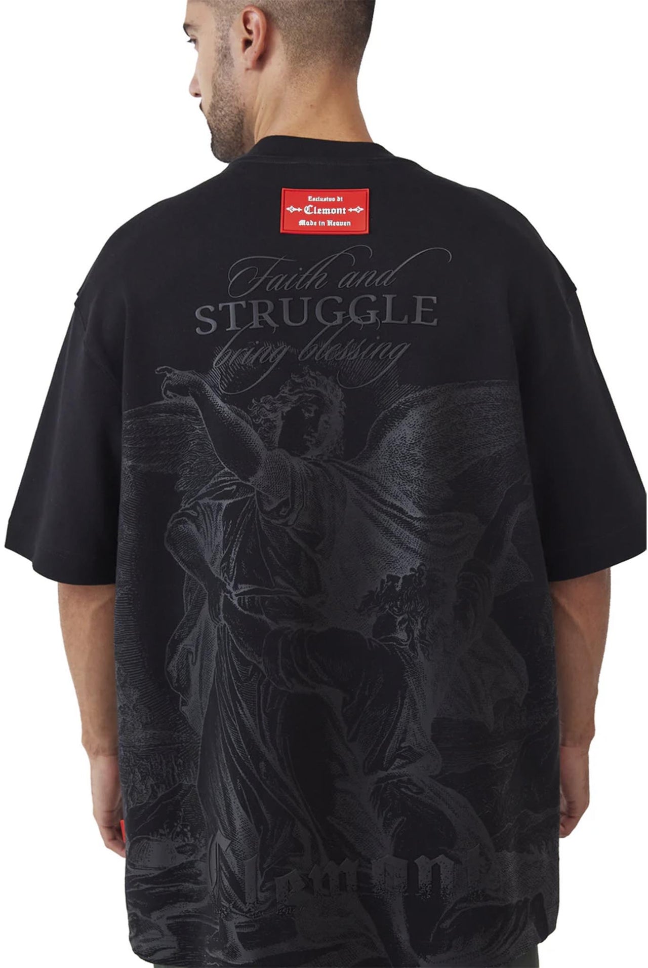 Camiseta Clemont Oversized Patema Negro 10101301