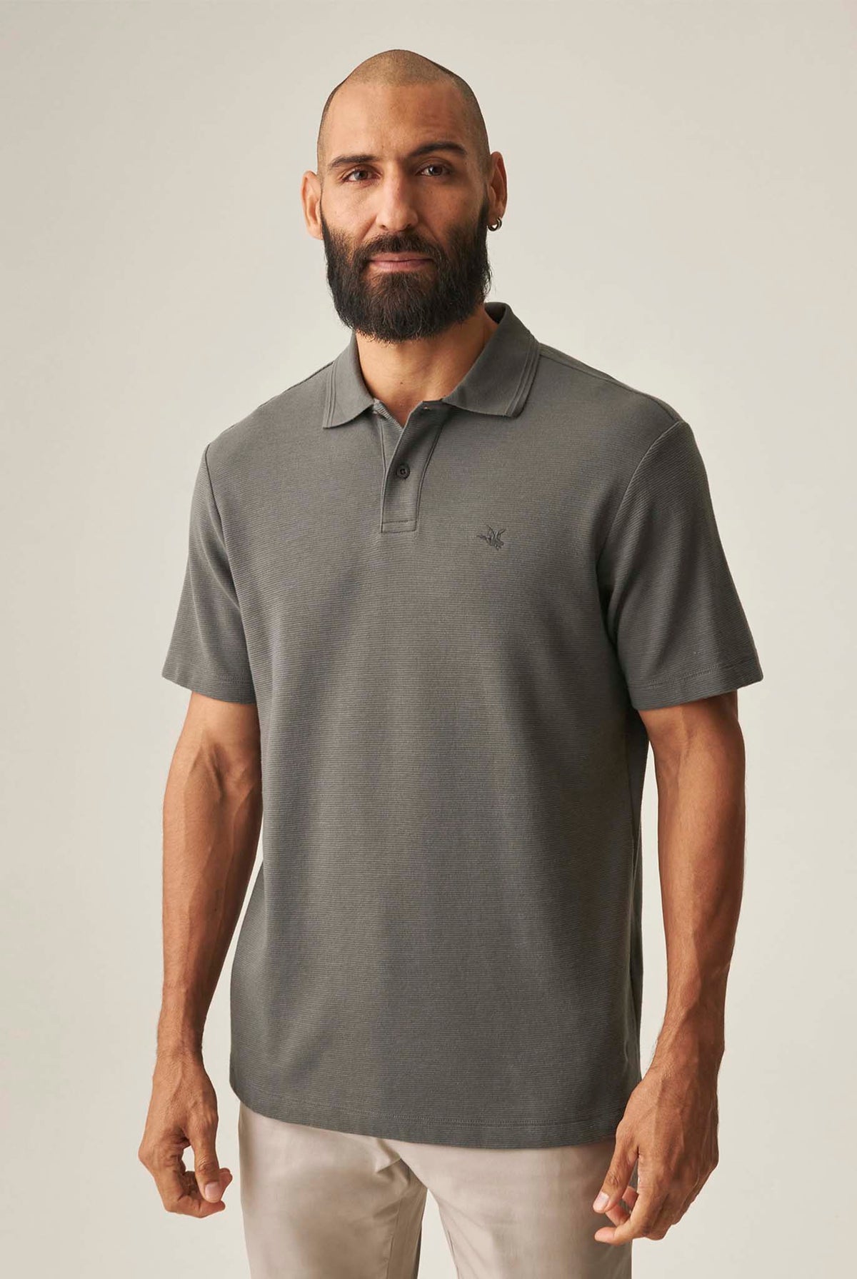 Camiseta Tipo Polo Chevignon Ribbed Gris 063-609H028