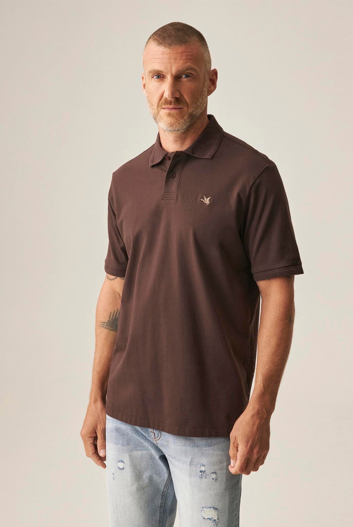Camiseta Tipo Polo Chevignon Café 063-609H027
