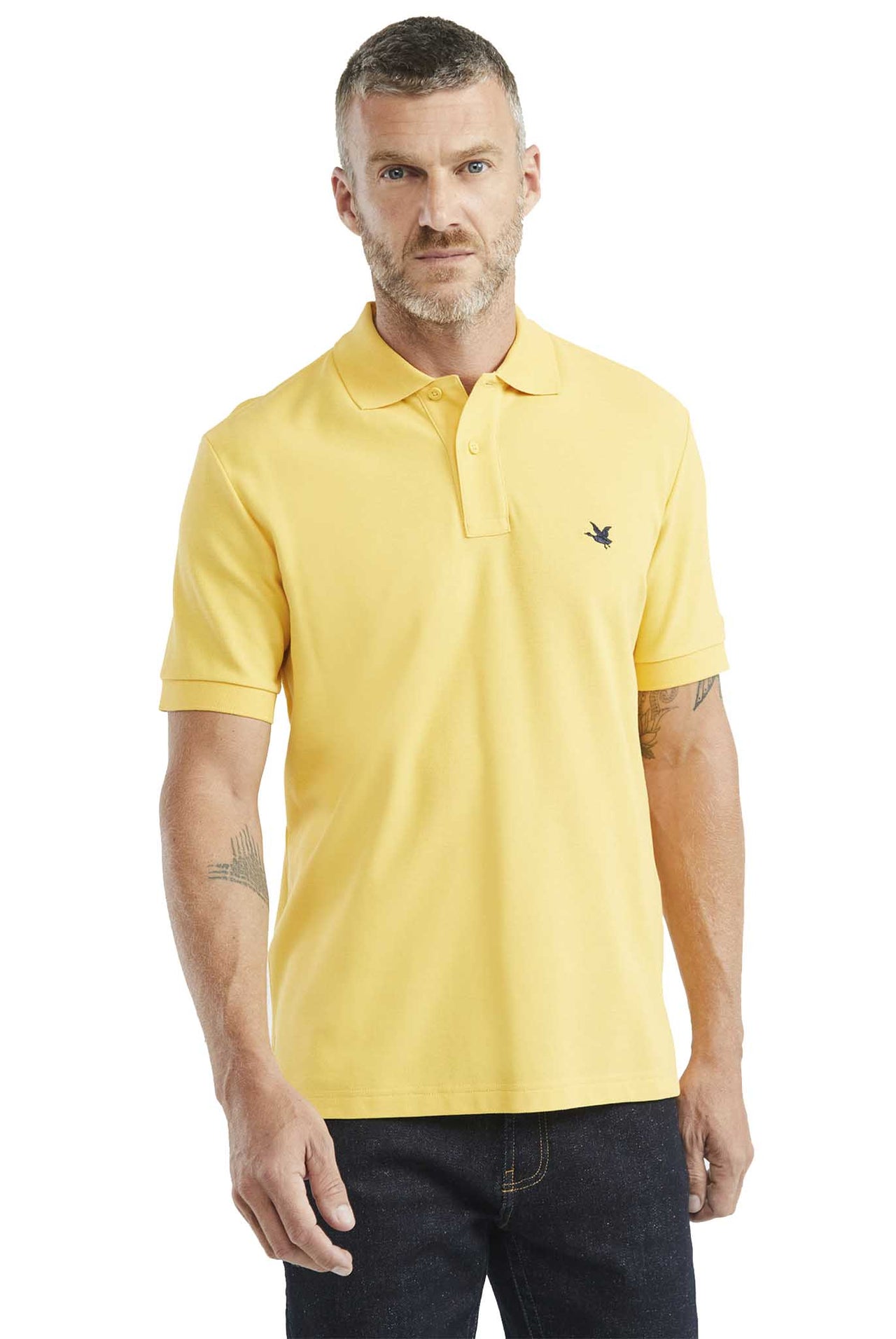 Camiseta Tipo Polo Chevignon Fondo Entero Manga Corta Amarillo