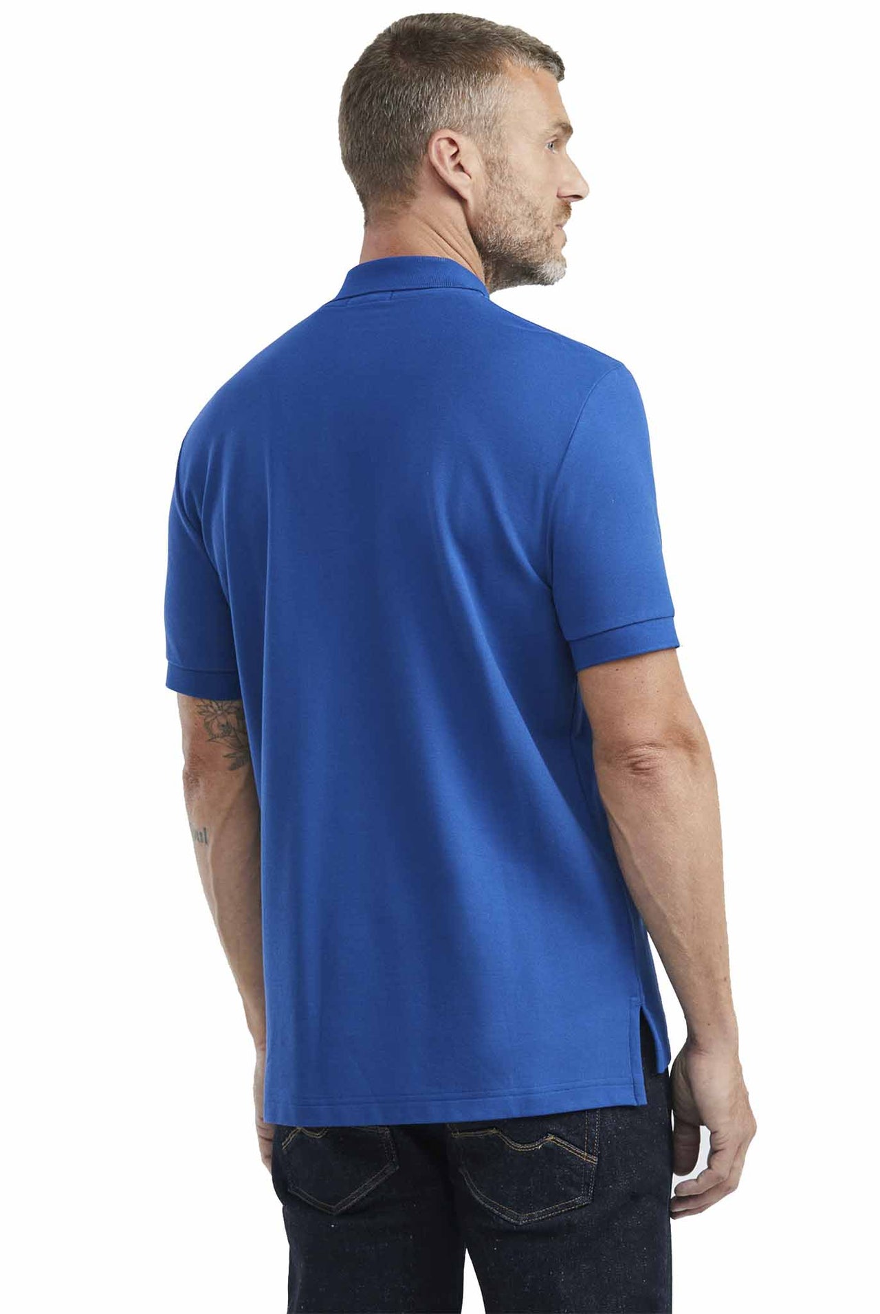 Camiseta Tipo Polo Chevignon Fondo Entero Manga Corta Azul