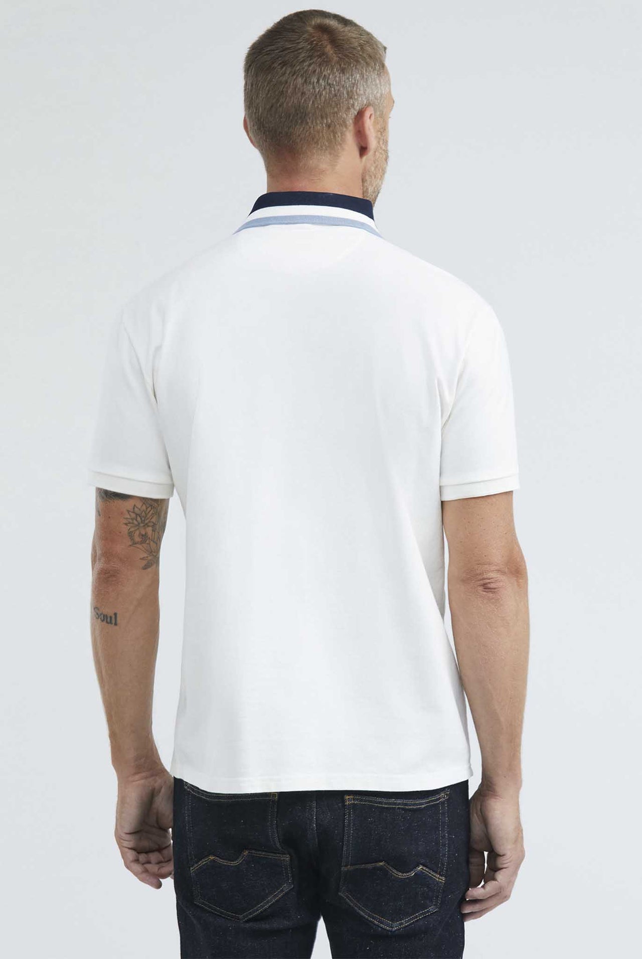 Camiseta Tipo Polo Chevignon Manga Corta Color Blanco