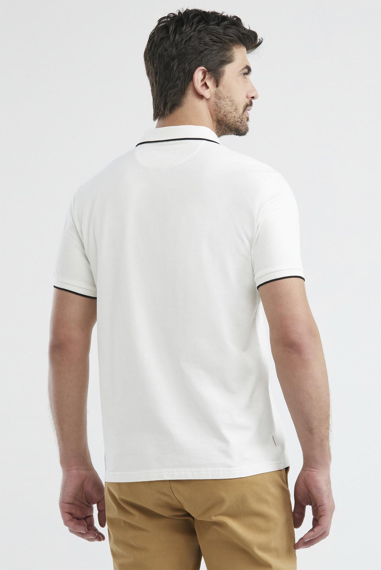 Camiseta Tipo Polo Chevignon Manga Corta Color Blanco