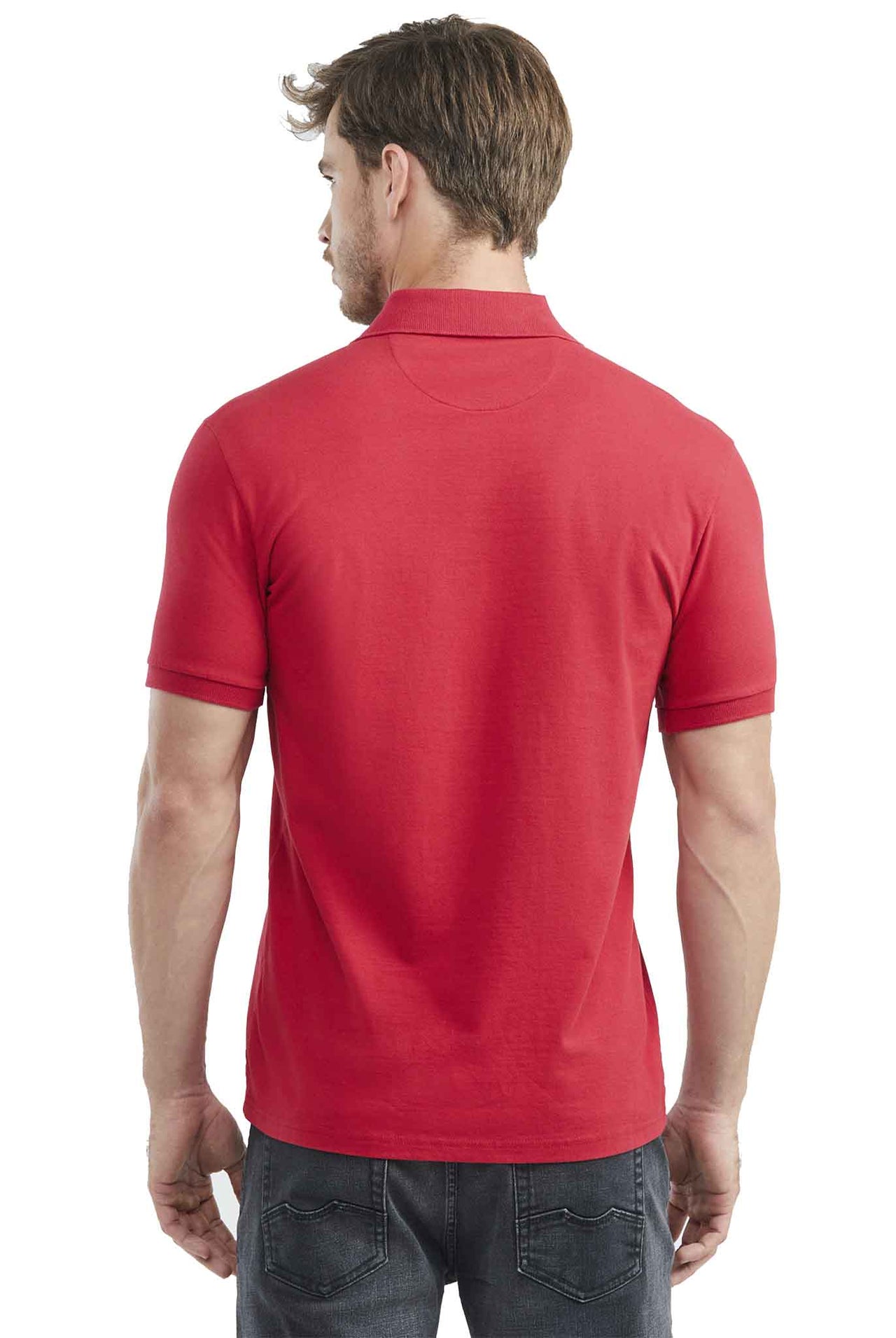 Camiseta Tipo Polo Chevignon Tono A Tono Manga Corta Rojo