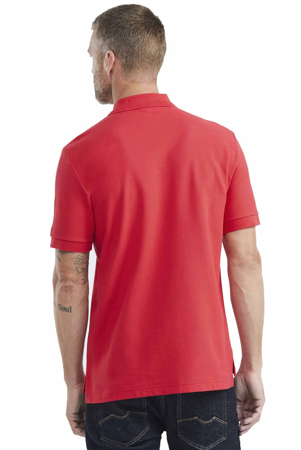 Camiseta Tipo Polo Chevignon Fondo Entero Manga Corta Rojo