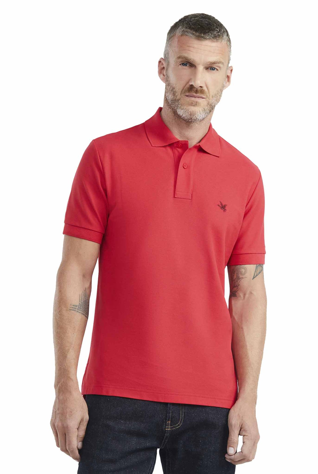 Camiseta Tipo Polo Chevignon Fondo Entero Manga Corta Rojo