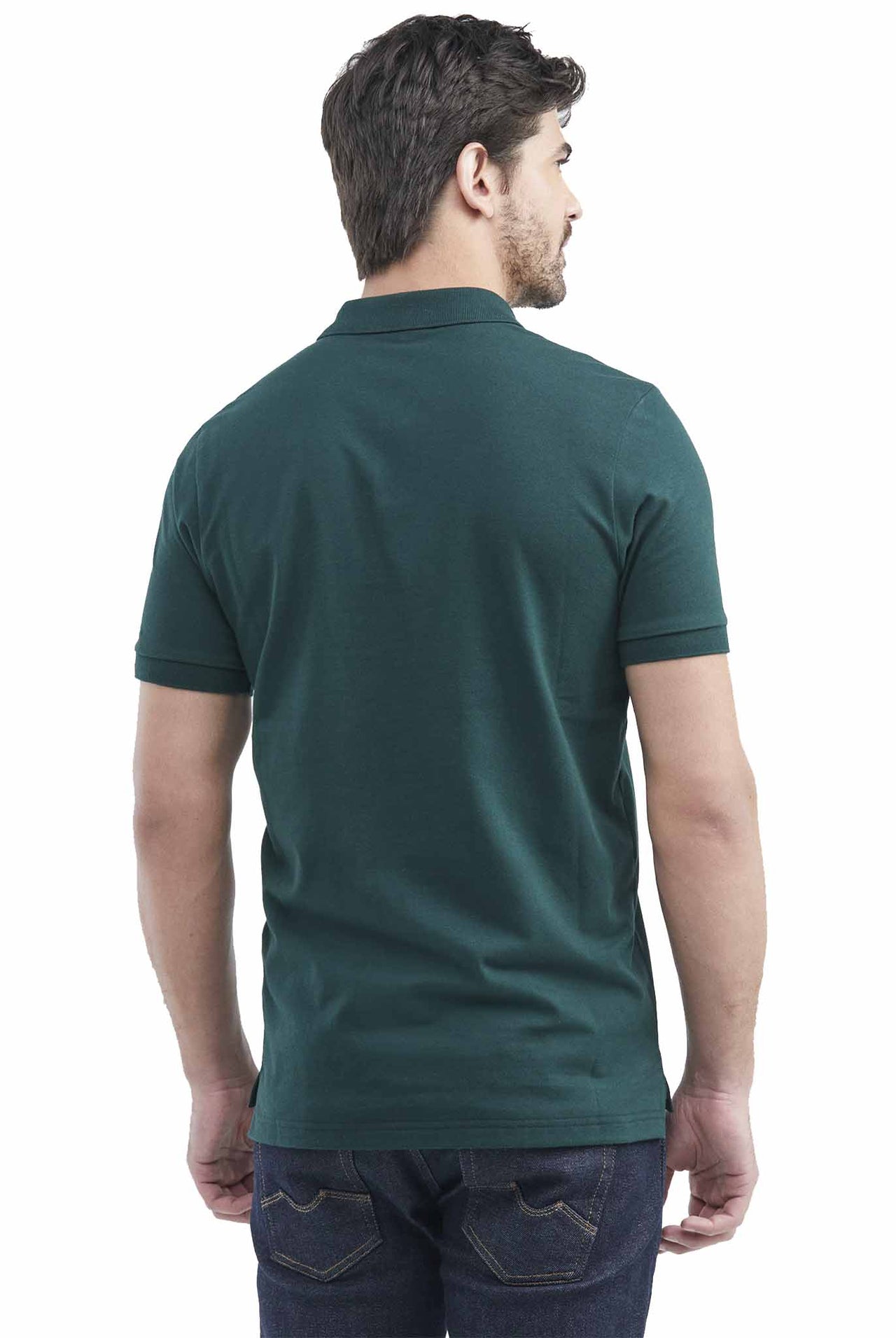 Camiseta Tipo Polo Chevignon Tono A Tono Manga Corta Verde Oscuro 609E001-301